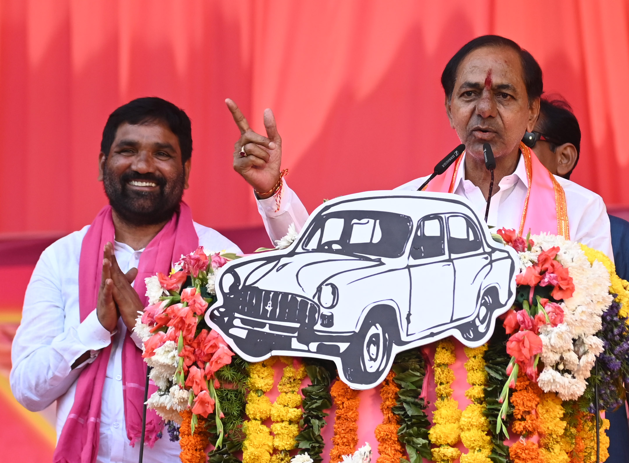Brs Party President Kcr Participating In Praja Ashirvada Sabha At Bellampalli