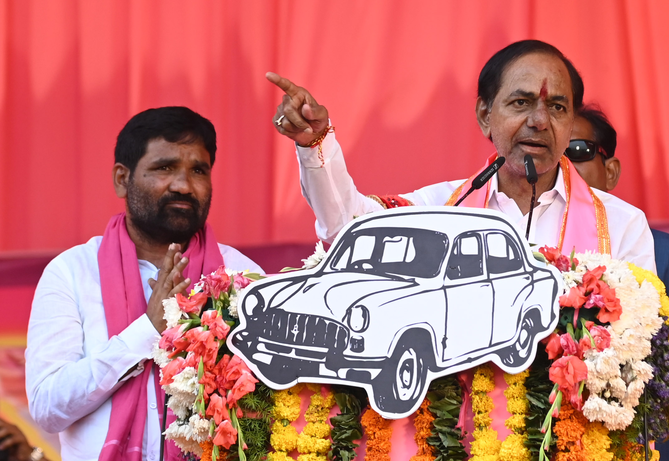 Brs Party President Kcr Participating In Praja Ashirvada Sabha At Bellampalli