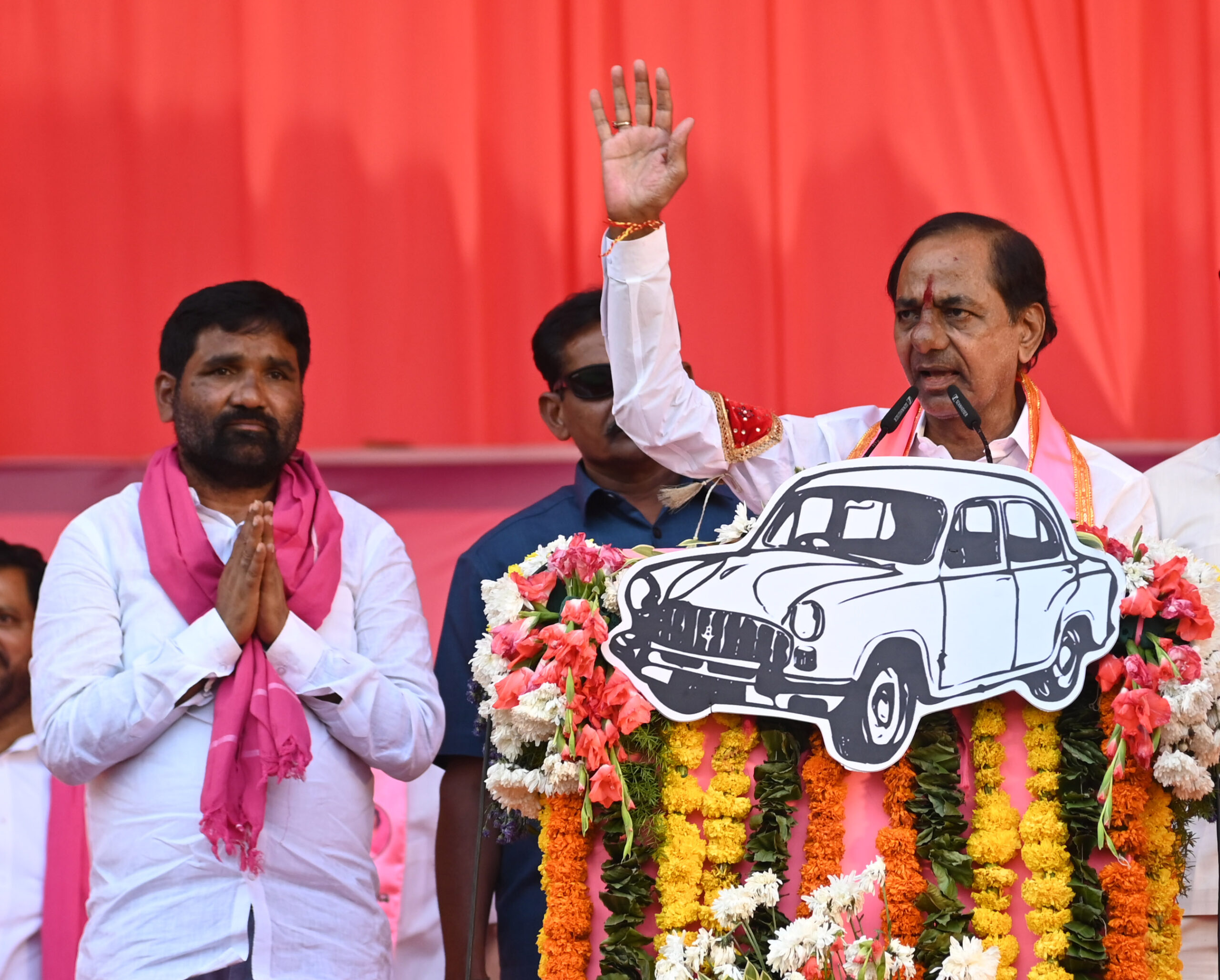Brs Party President Kcr Participating In Praja Ashirvada Sabha At Bellampalli