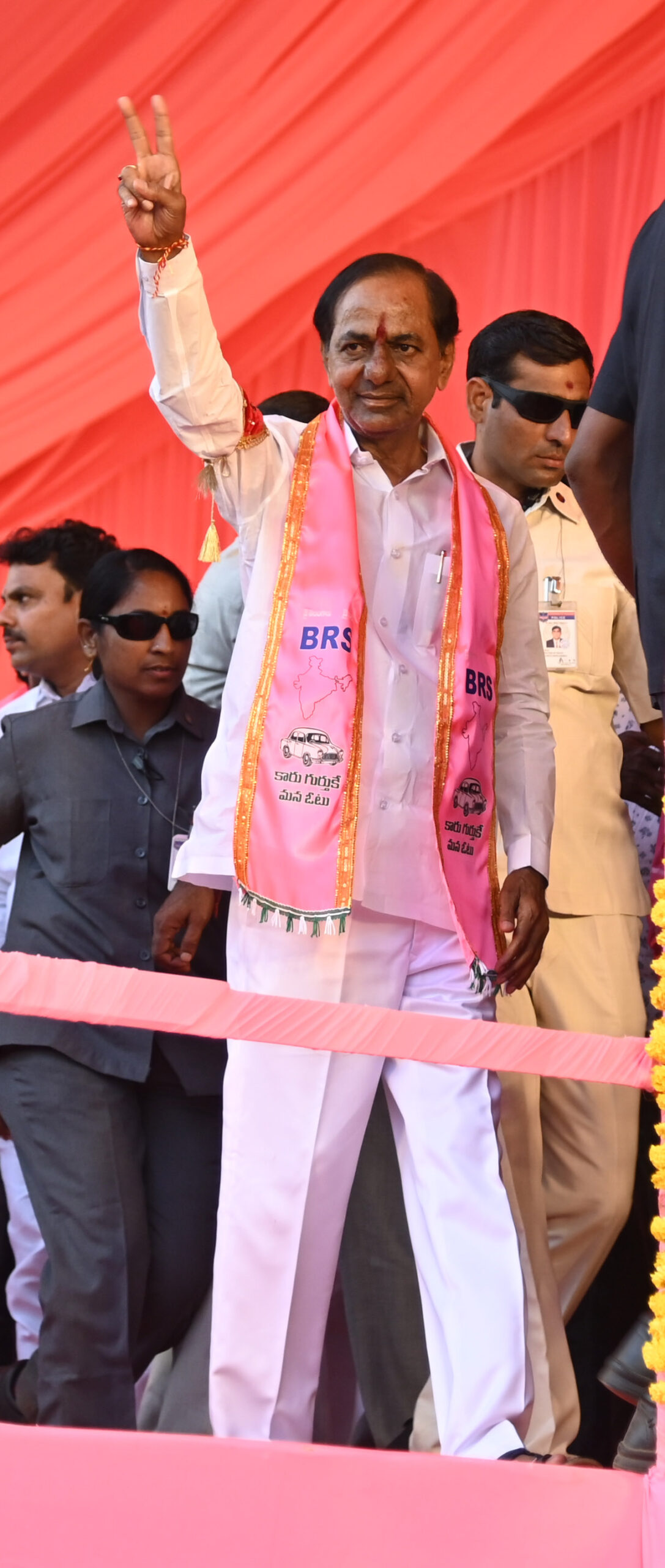 Brs Party President Kcr Participating In Praja Ashirvada Sabha At Bellampalli