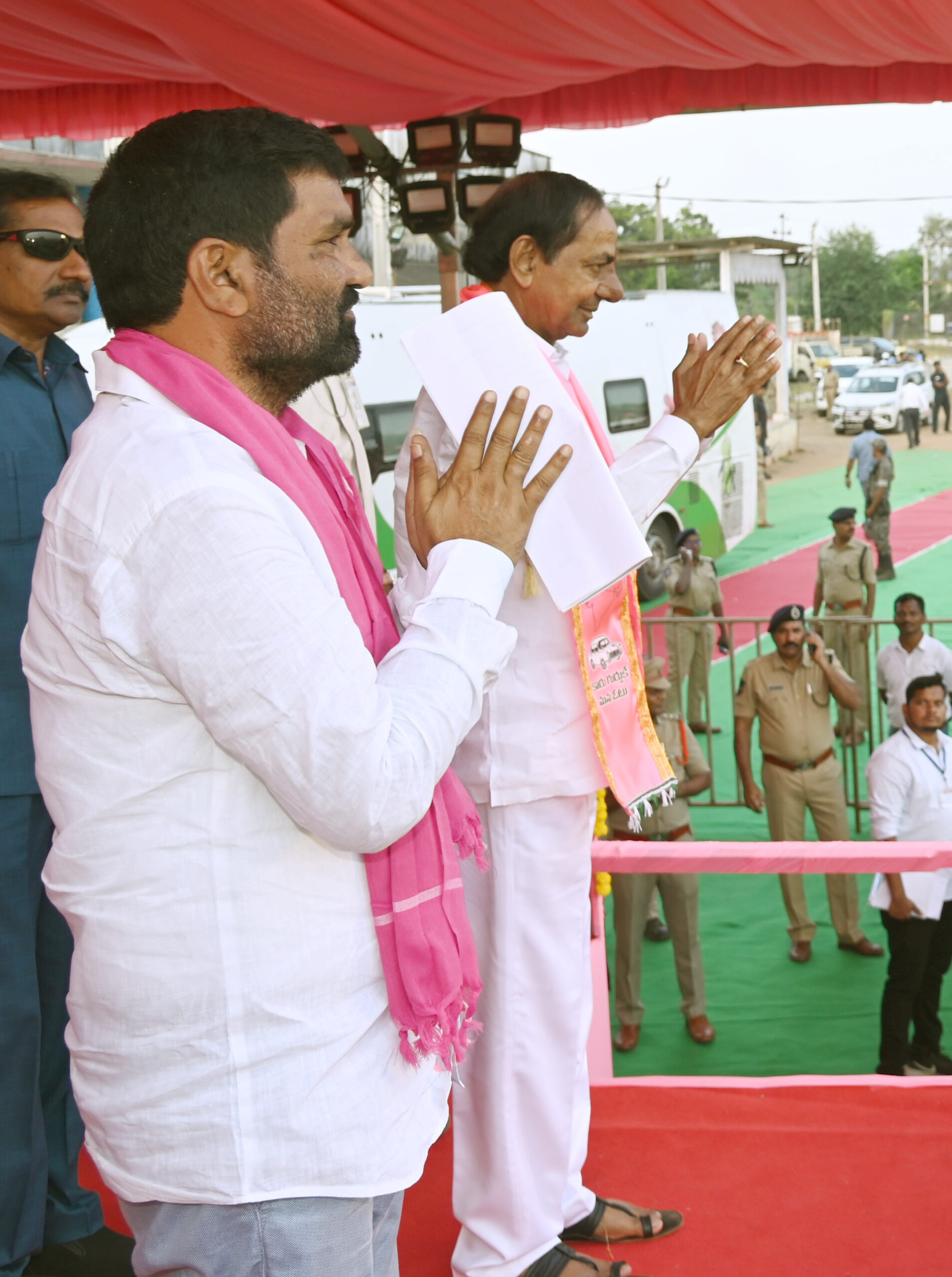Brs Party President Kcr Participating In Praja Ashirvada Sabha At Bellampalli
