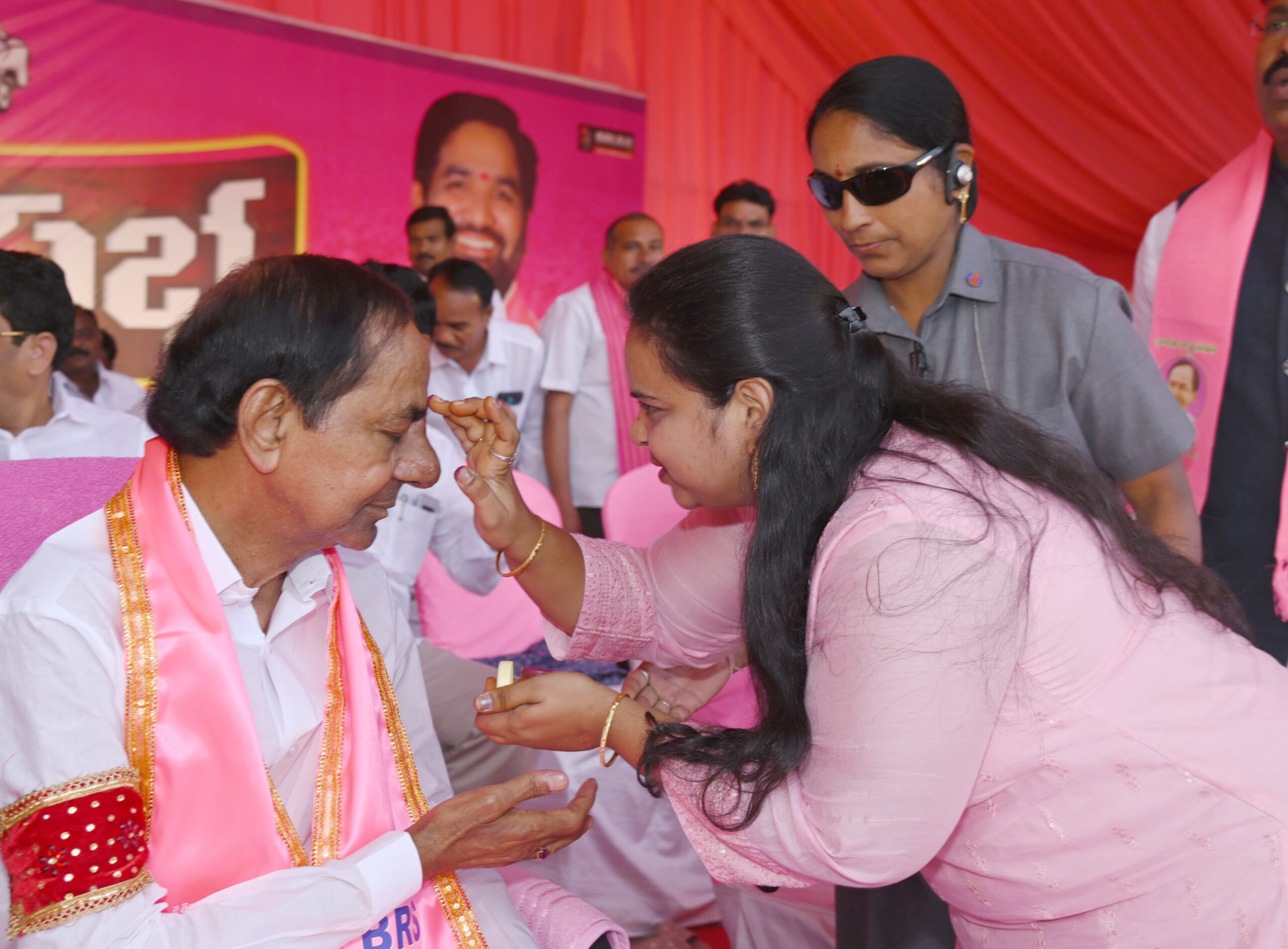 Brs Party President Kcr Participating In Praja Ashirvada Sabha At Bellampalli