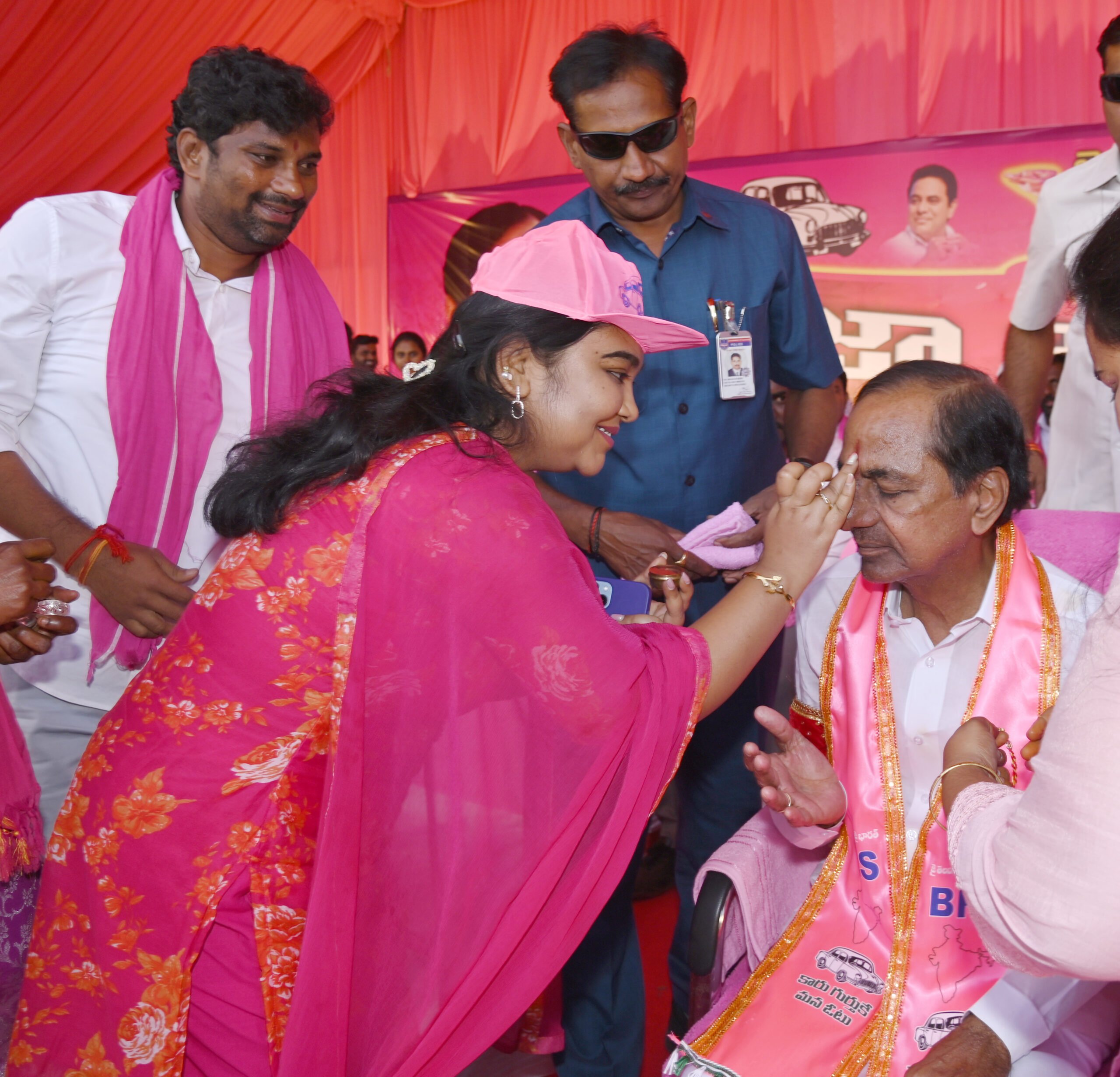 Brs Party President Kcr Participating In Praja Ashirvada Sabha At Bellampalli