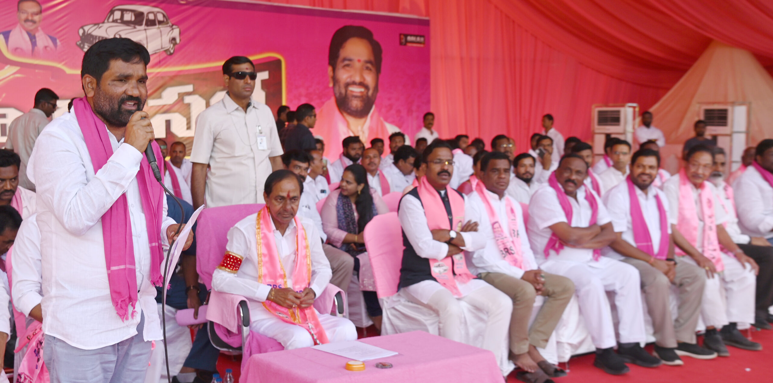 Brs Party President Kcr Participating In Praja Ashirvada Sabha At Bellampalli