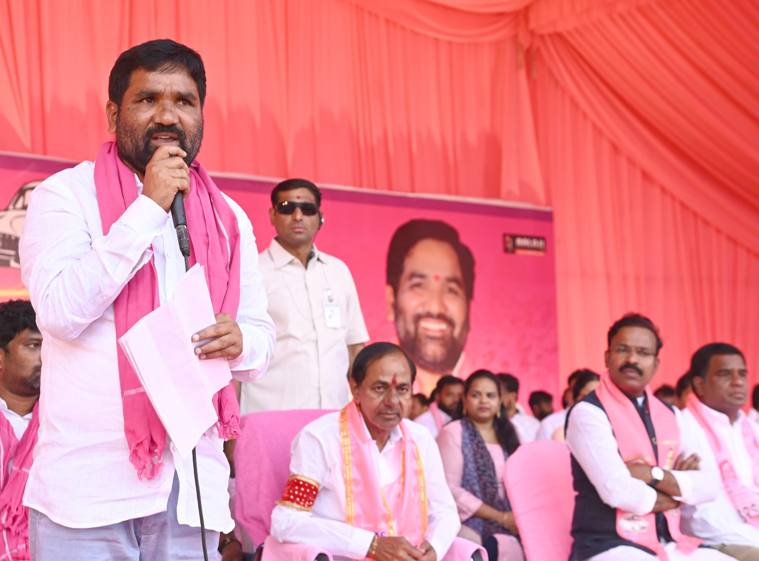 Brs Party President Kcr Participating In Praja Ashirvada Sabha At Bellampalli