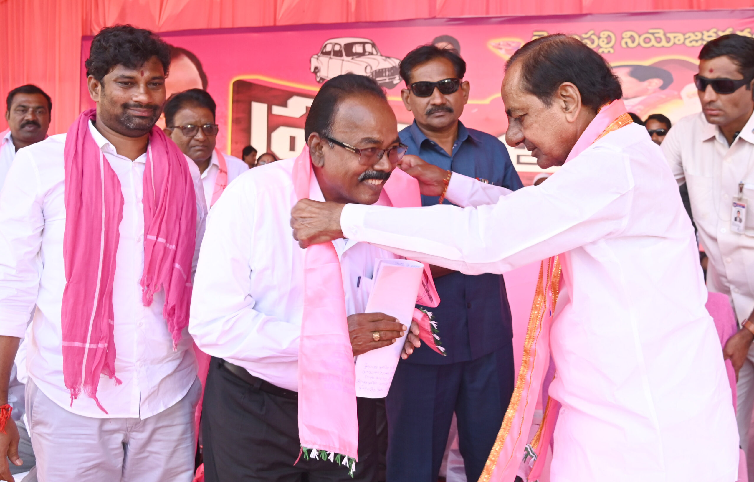 Brs Party President Kcr Participating In Praja Ashirvada Sabha At Bellampalli