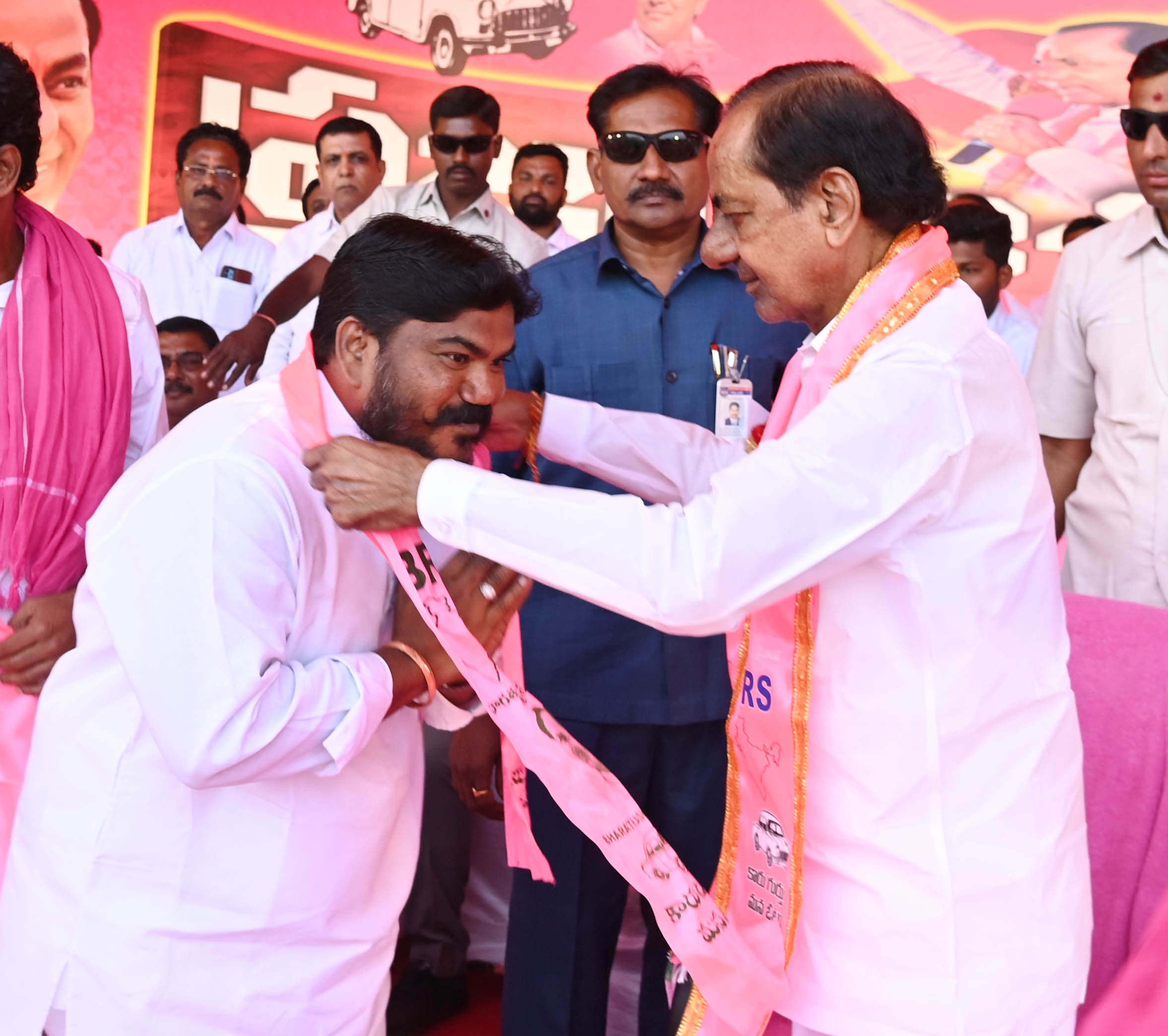 Brs Party President Kcr Participating In Praja Ashirvada Sabha At Bellampalli