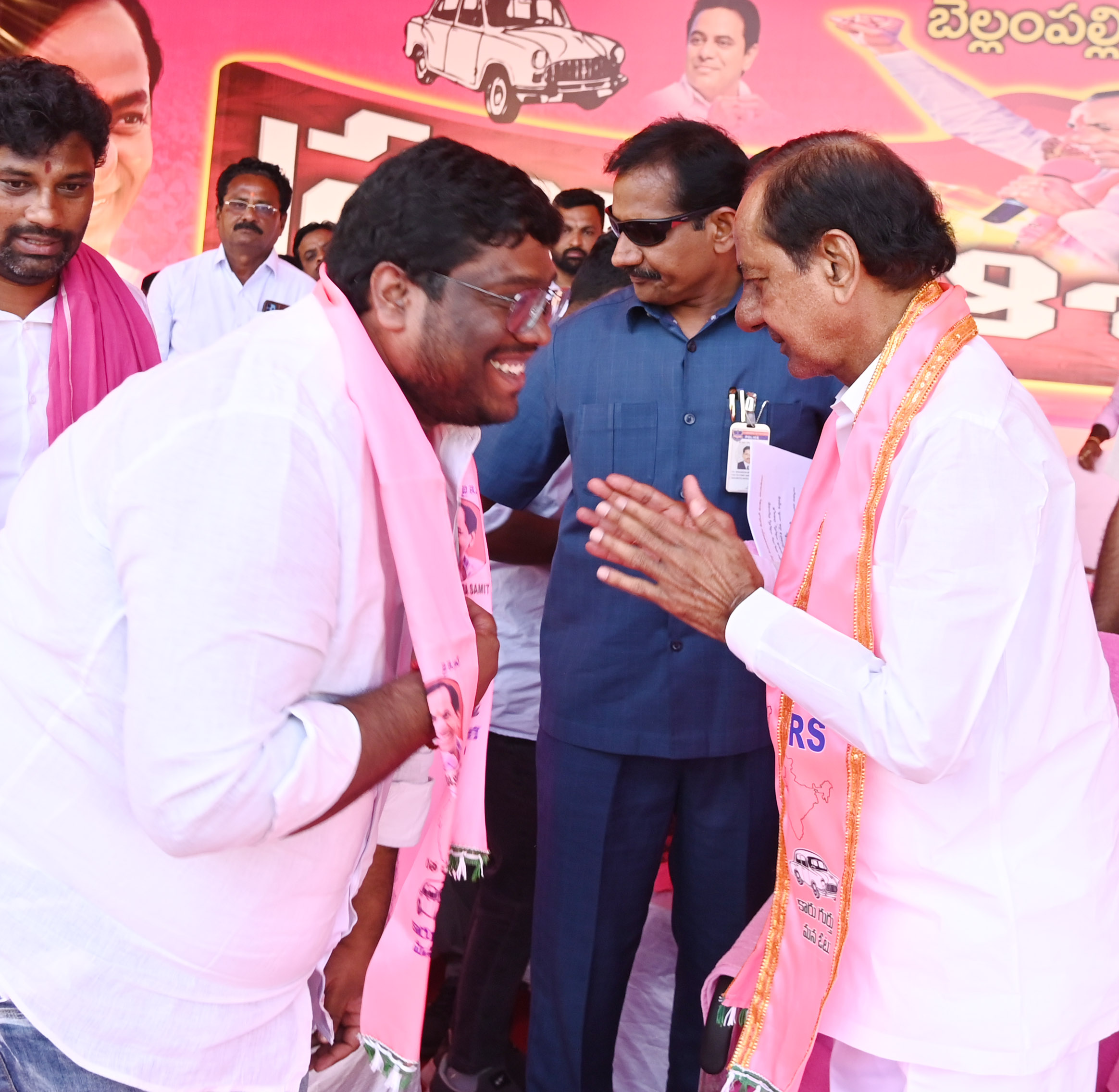 Brs Party President Kcr Participating In Praja Ashirvada Sabha At Bellampalli