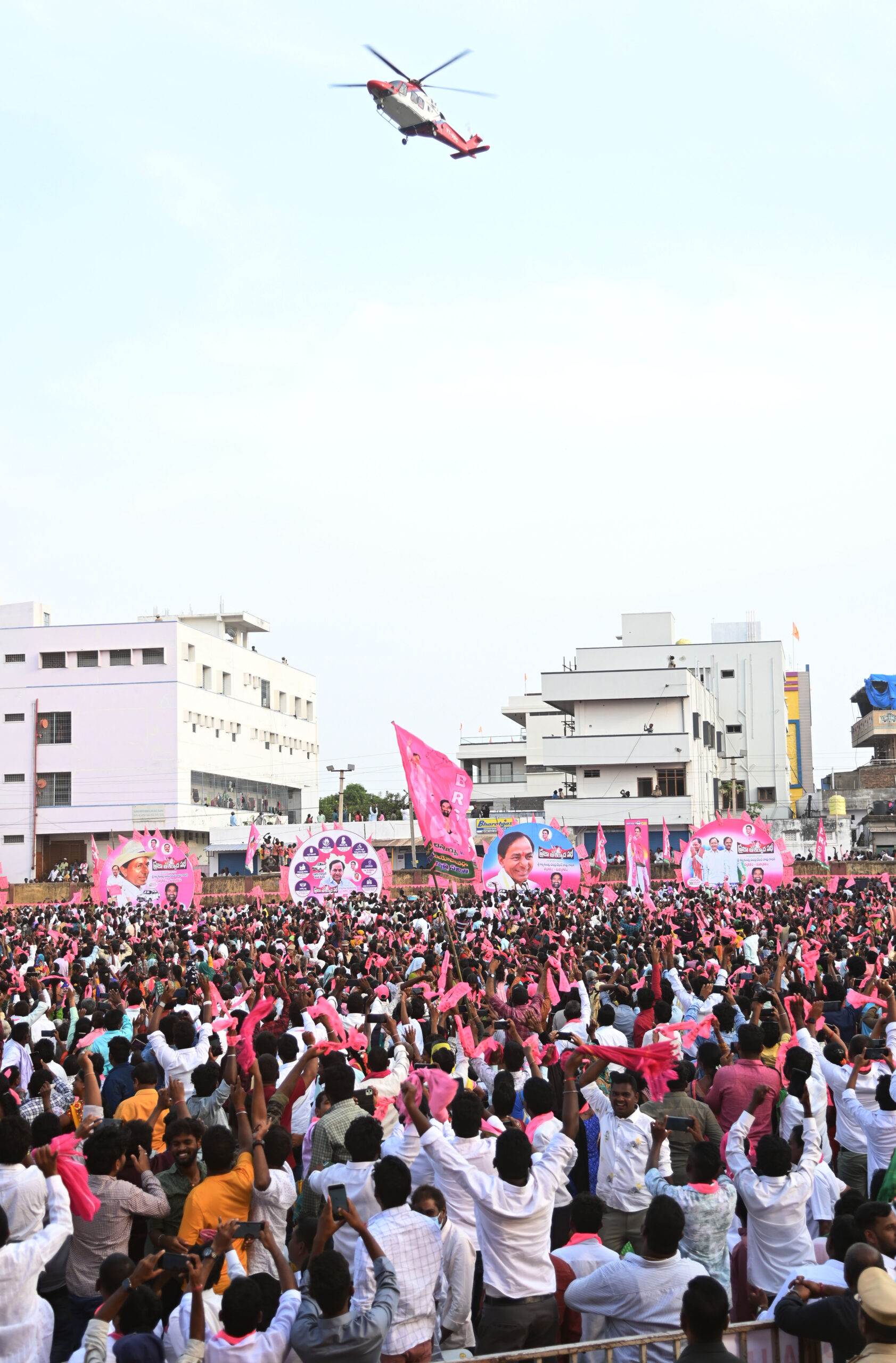 Brs Party President Kcr Participating In Praja Ashirvada Sabha At Bellampalli
