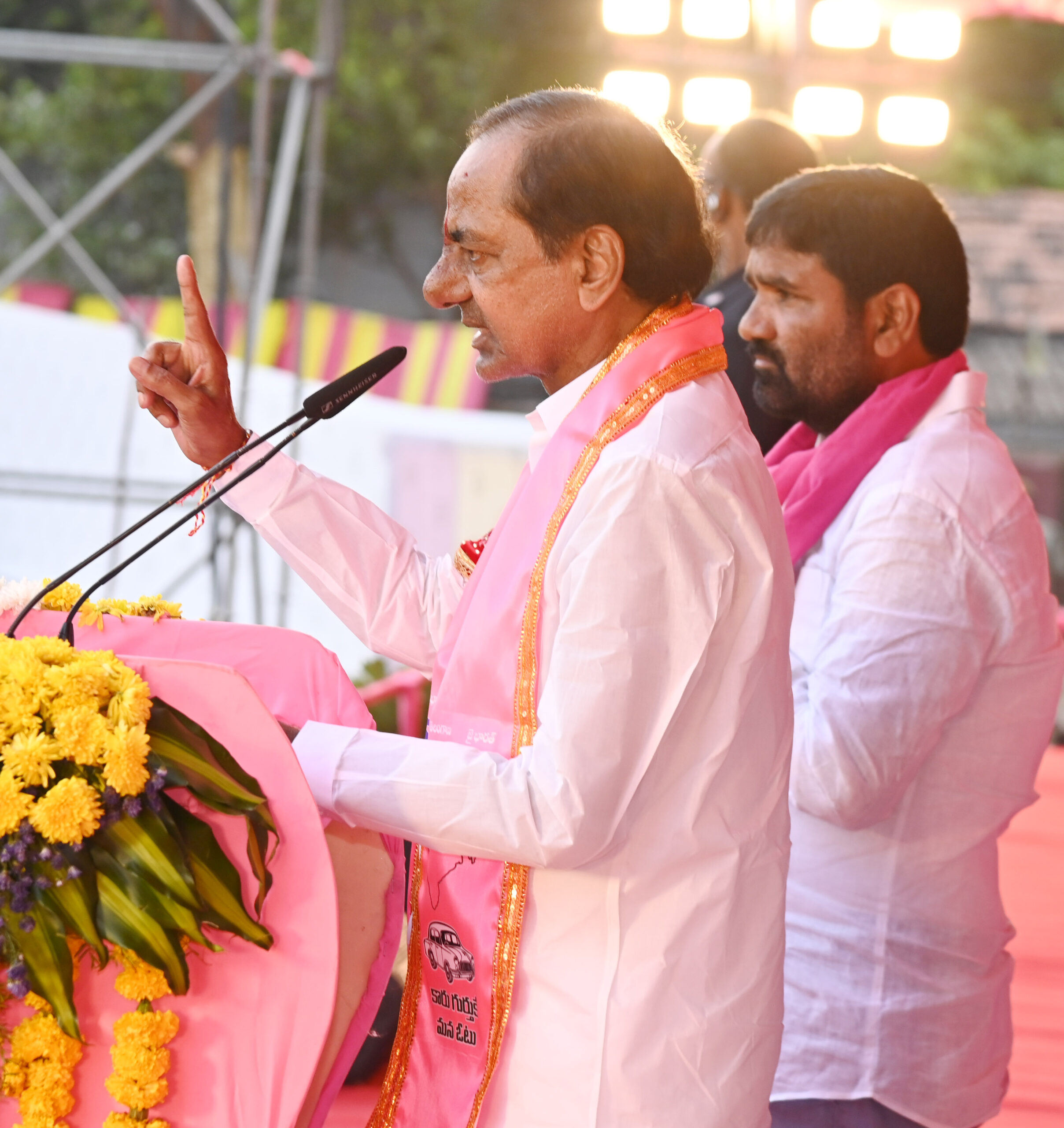 Brs Party President Kcr Participating In Praja Ashirvada Sabha At Bellampalli