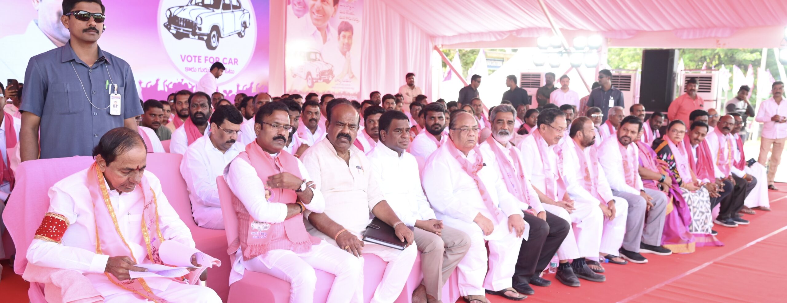 Brs Party President Kcr Participating In Praja Ashirvada Sabha At Chennur