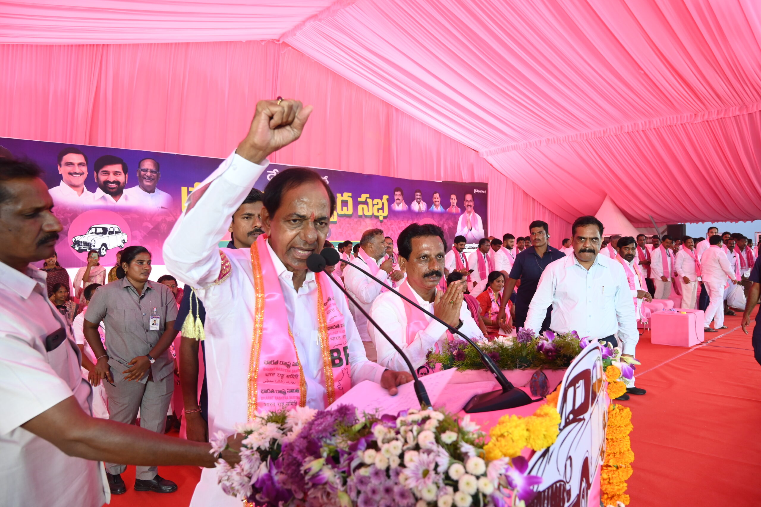 Brs Party President Kcr Participating In Praja Ashirvada Sabha At Devarakonda