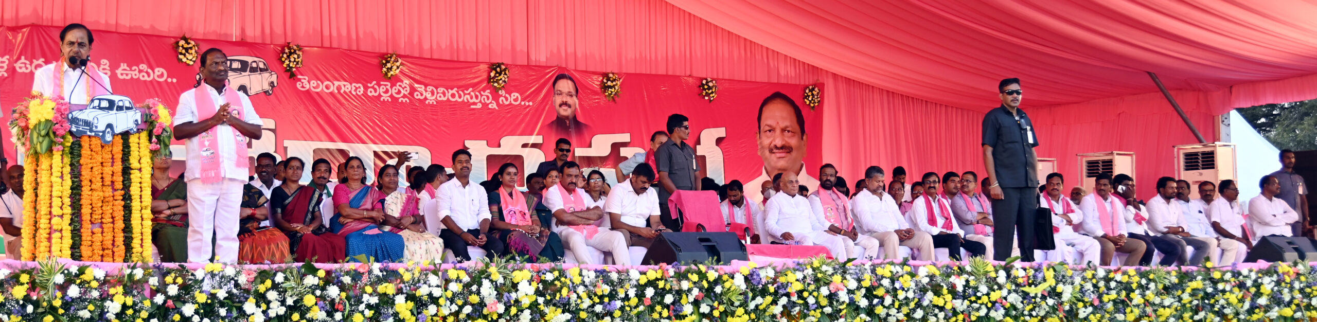 Brs Party President Kcr Participating In Praja Ashirvada Sabha At Dharmapuri