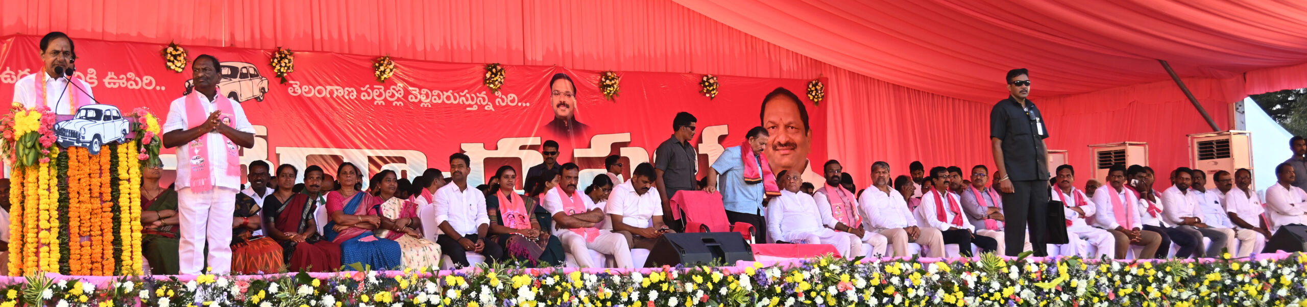 Brs Party President Kcr Participating In Praja Ashirvada Sabha At Dharmapuri
