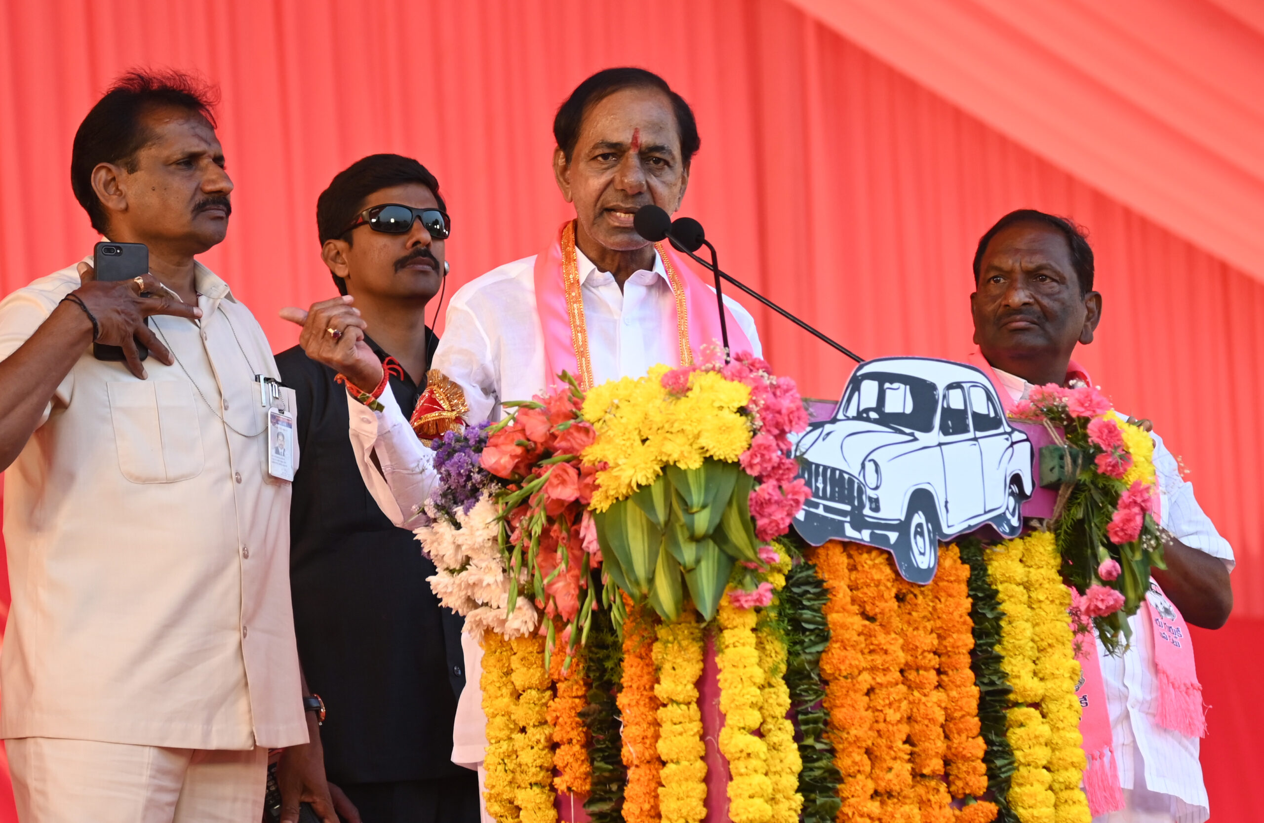 Brs Party President Kcr Participating In Praja Ashirvada Sabha At Dharmapuri