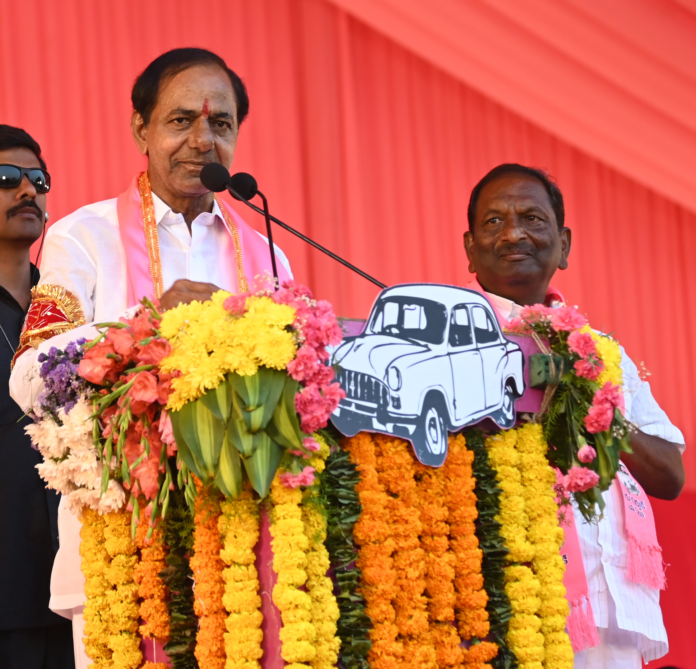 Brs Party President Kcr Participating In Praja Ashirvada Sabha At Dharmapuri
