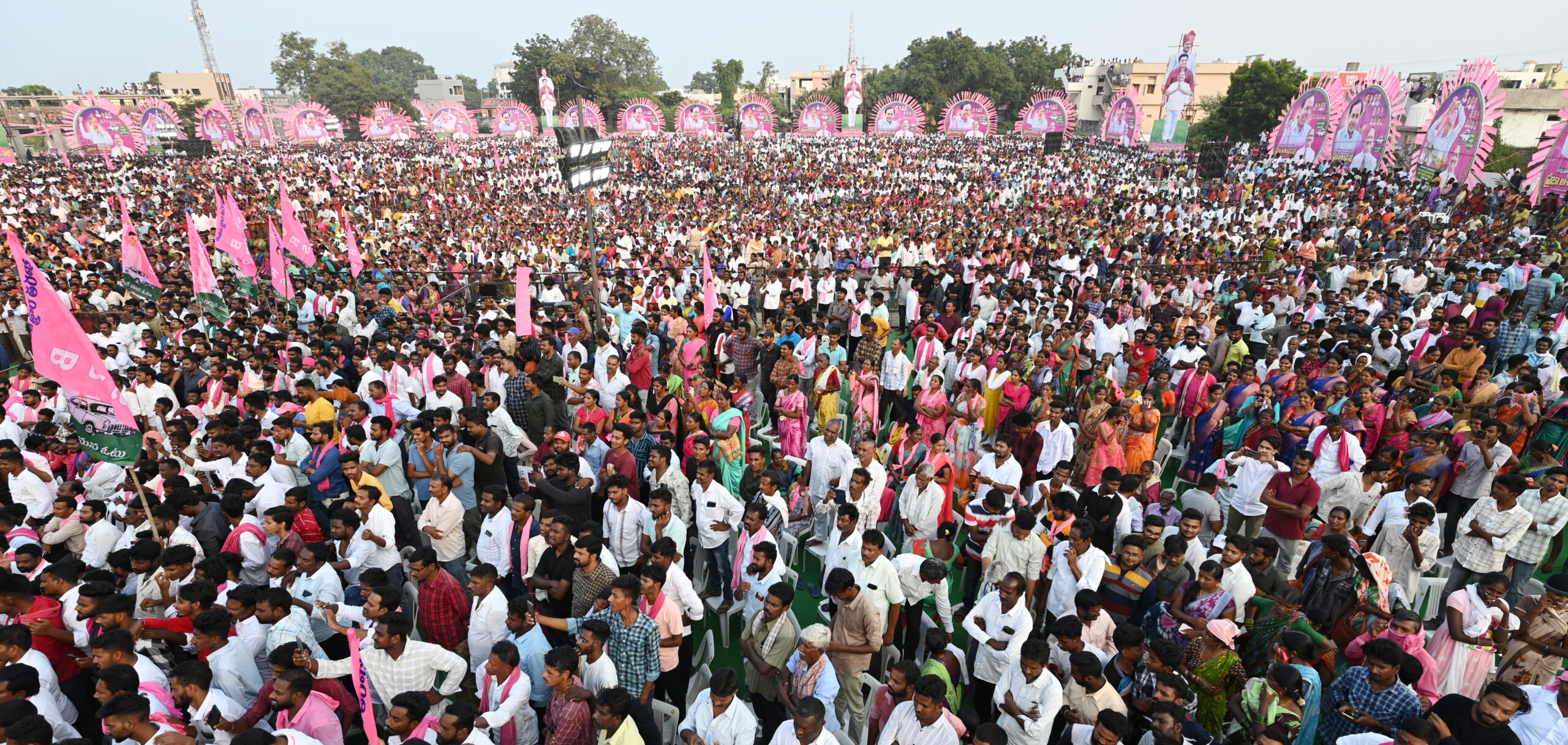 Brs Party President Kcr Participating In Praja Ashirvada Sabha At Dharmapuri