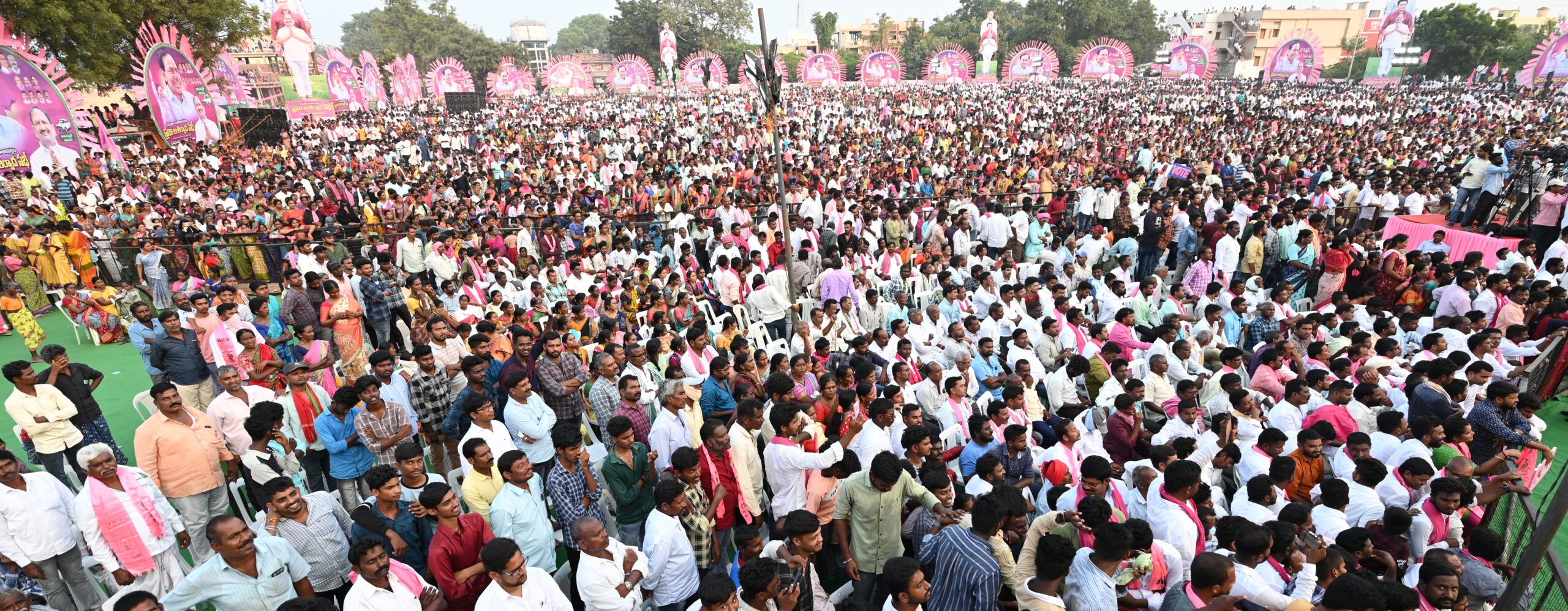 Brs Party President Kcr Participating In Praja Ashirvada Sabha At Dharmapuri