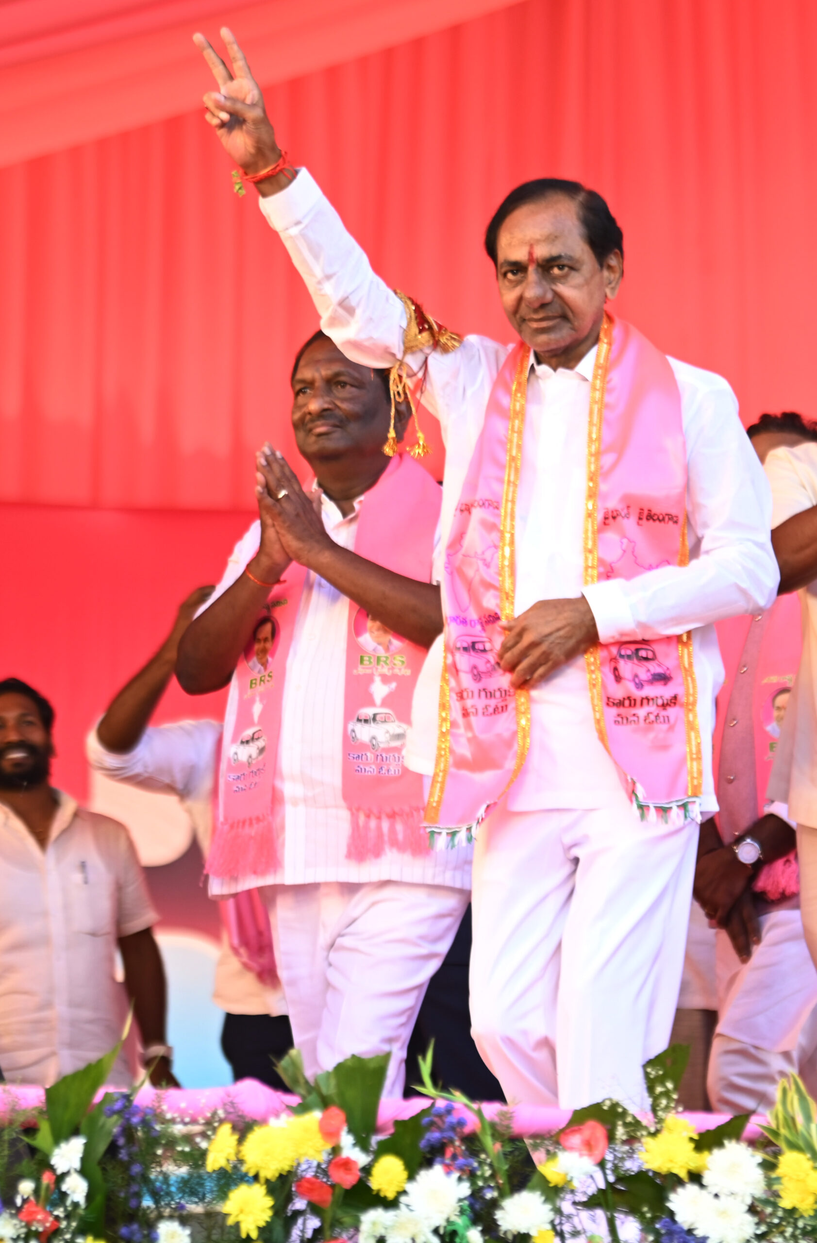 Brs Party President Kcr Participating In Praja Ashirvada Sabha At Dharmapuri
