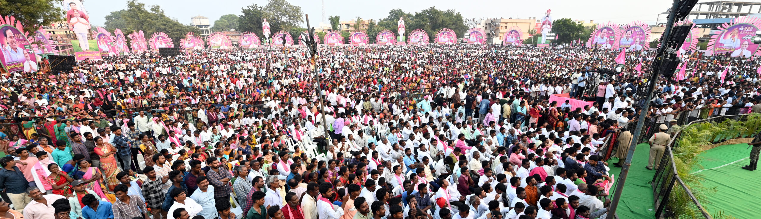 Brs Party President Kcr Participating In Praja Ashirvada Sabha At Dharmapuri