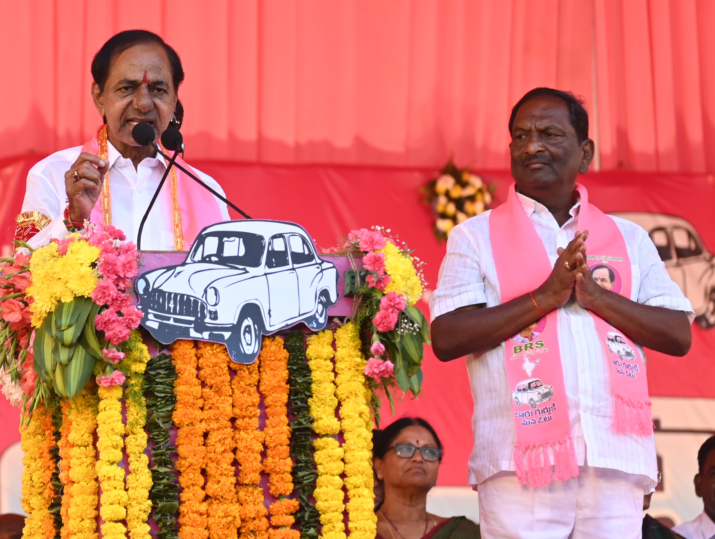 Brs Party President Kcr Participating In Praja Ashirvada Sabha At Dharmapuri