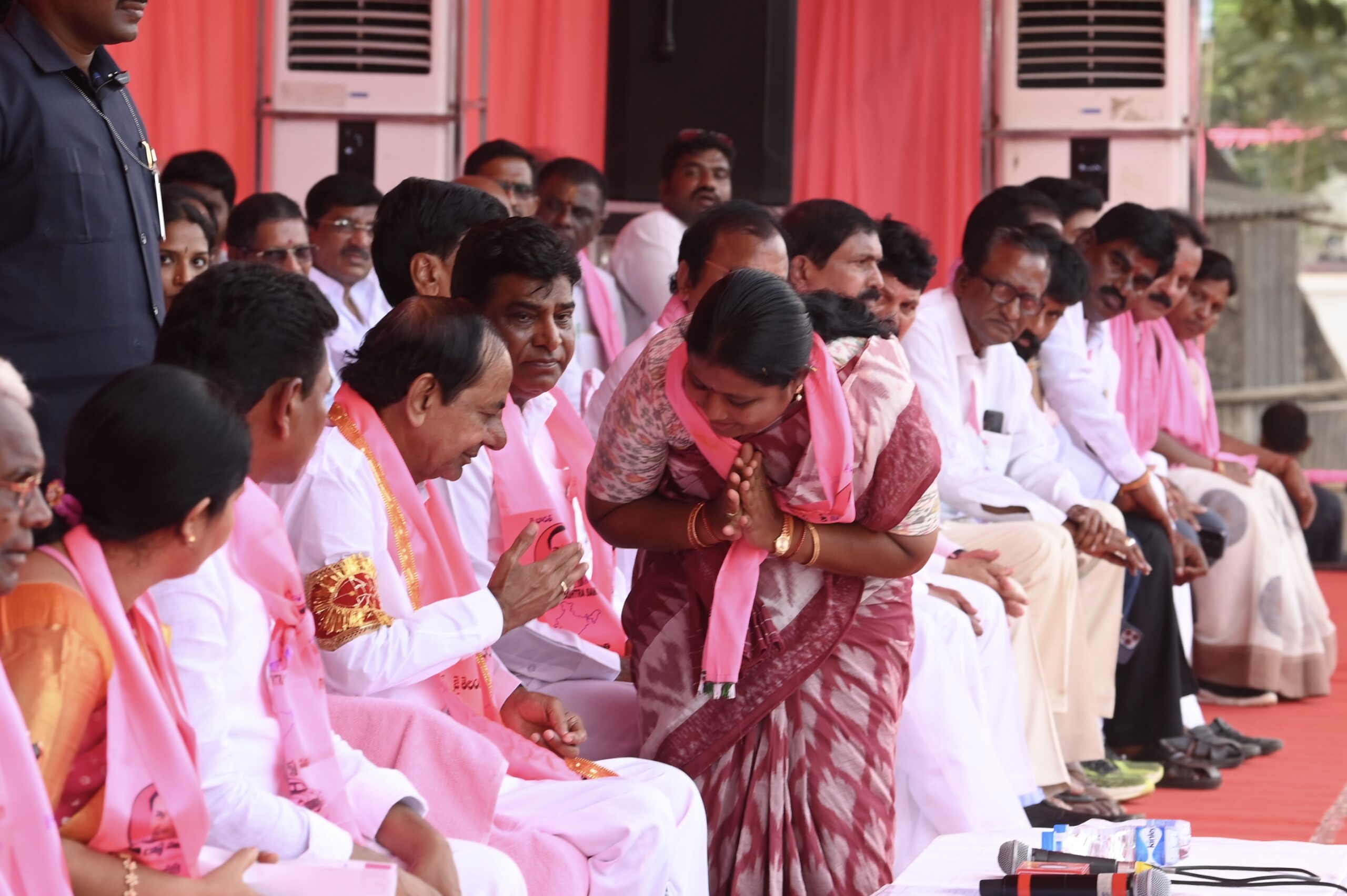 Brs Party President Kcr Participating In Praja Ashirvada Sabha At Kothagudem