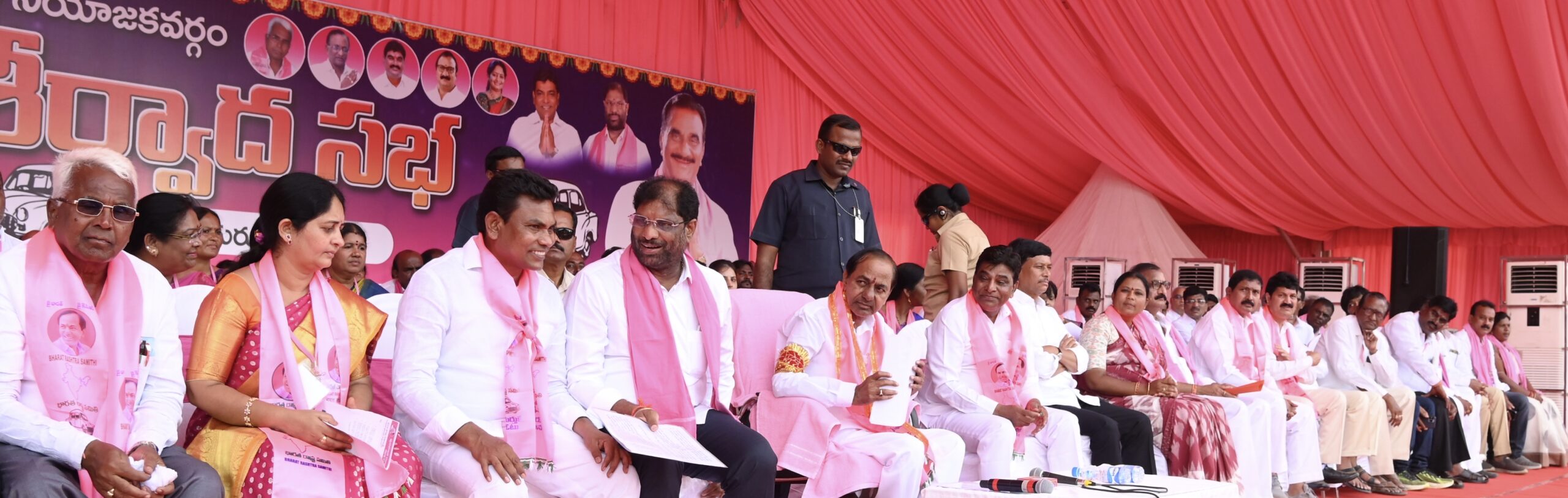 Brs Party President Kcr Participating In Praja Ashirvada Sabha At Kothagudem