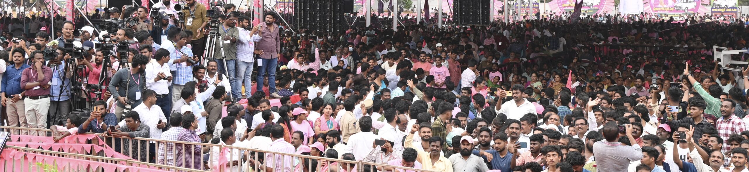 Brs Party President Kcr Participating In Praja Ashirvada Sabha At Kothagudem