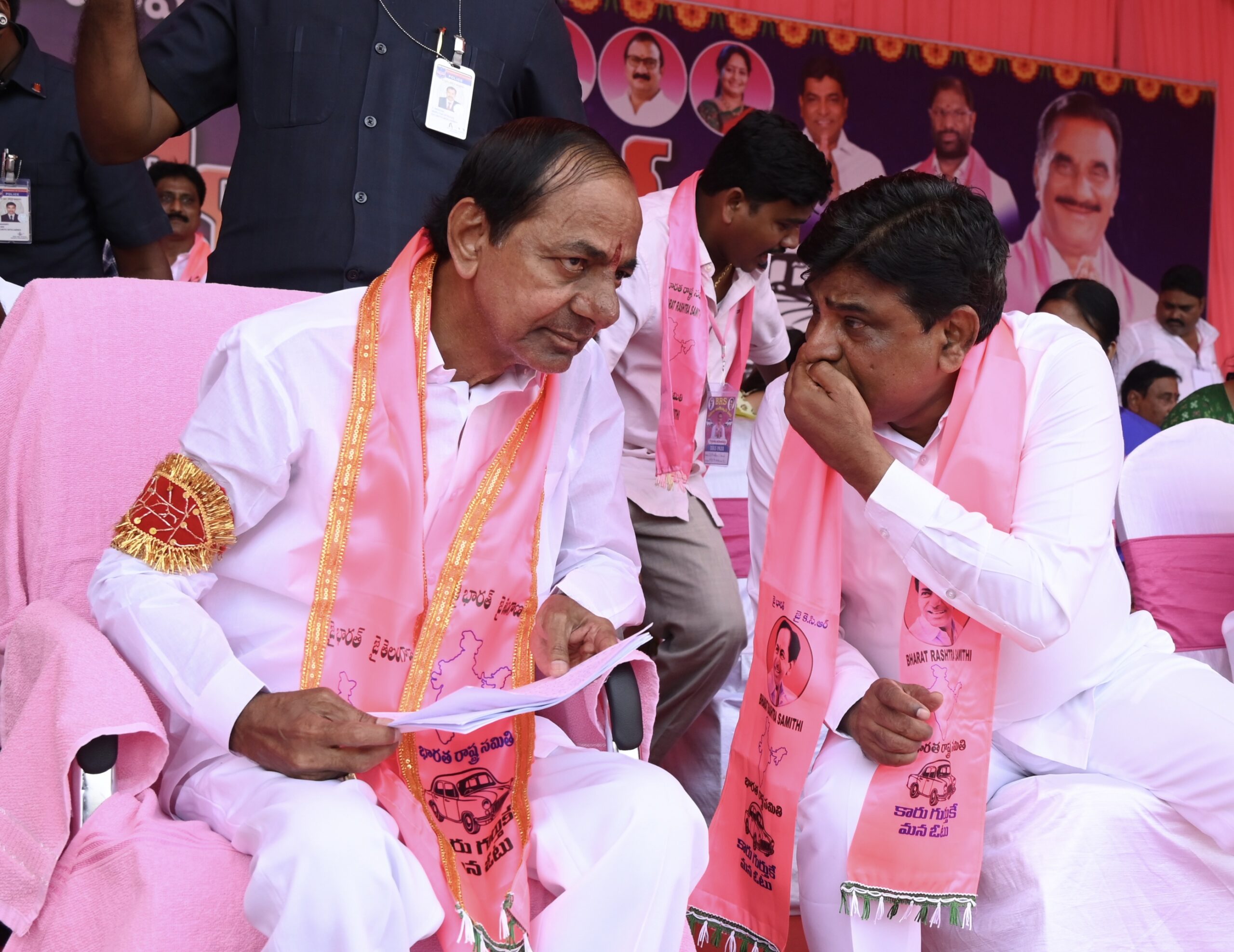 Brs Party President Kcr Participating In Praja Ashirvada Sabha At Kothagudem