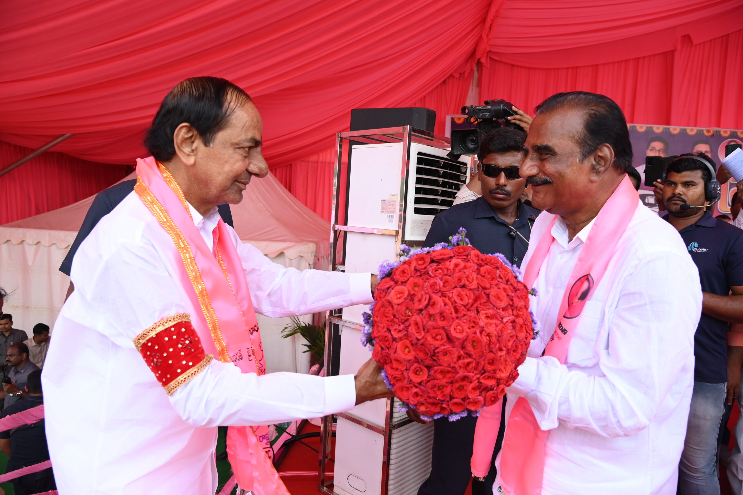 Brs Party President Kcr Participating In Praja Ashirvada Sabha At Kothagudem
