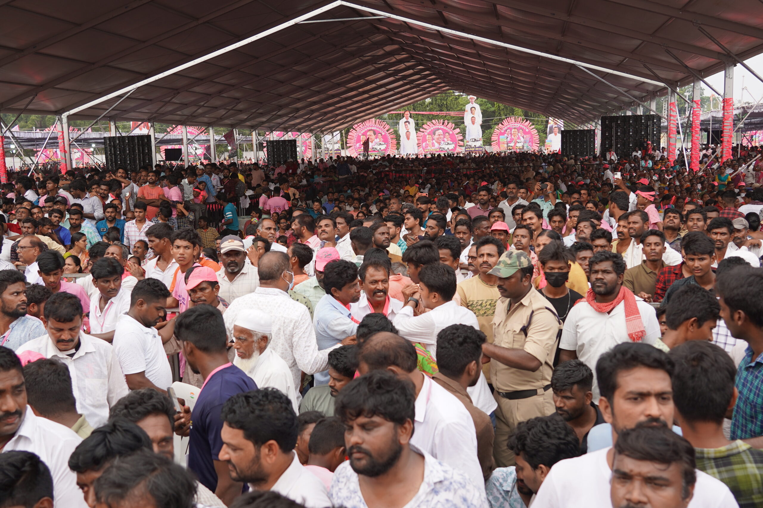 Brs Party President Kcr Participating In Praja Ashirvada Sabha At Kothagudem