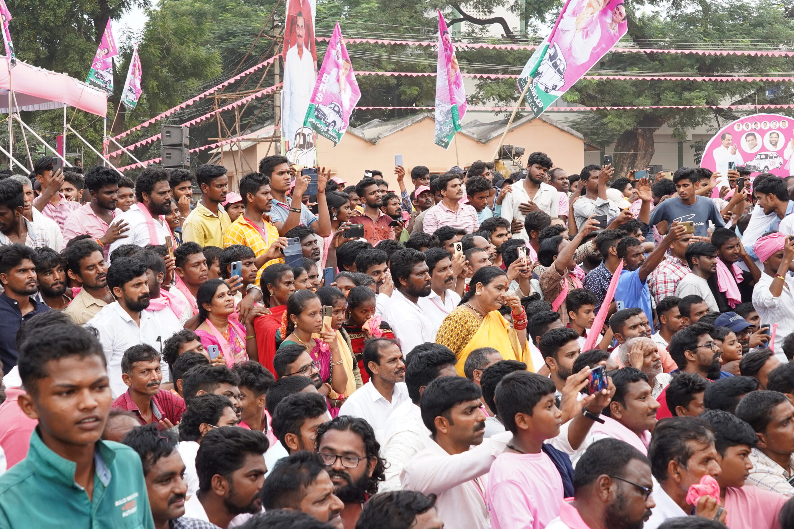 Brs Party President Kcr Participating In Praja Ashirvada Sabha At Kothagudem