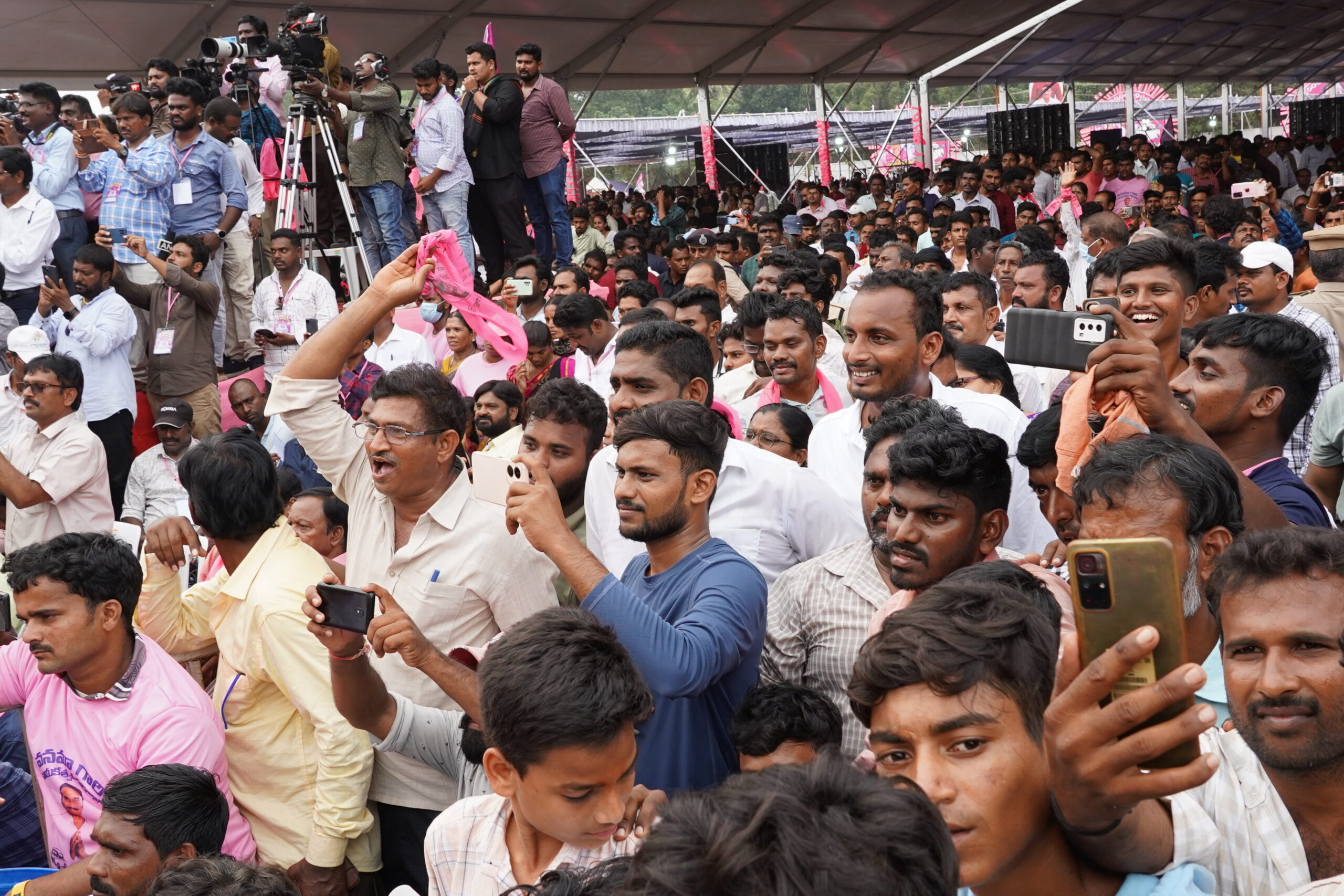 Brs Party President Kcr Participating In Praja Ashirvada Sabha At Kothagudem