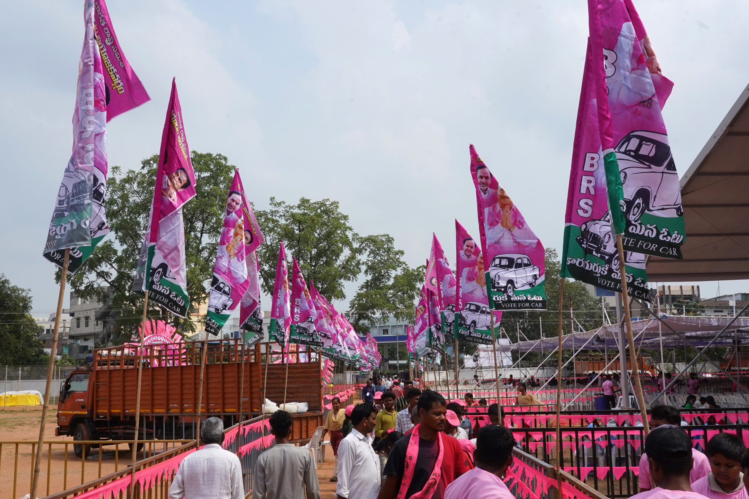 Brs Party President Kcr Participating In Praja Ashirvada Sabha At Kothagudem