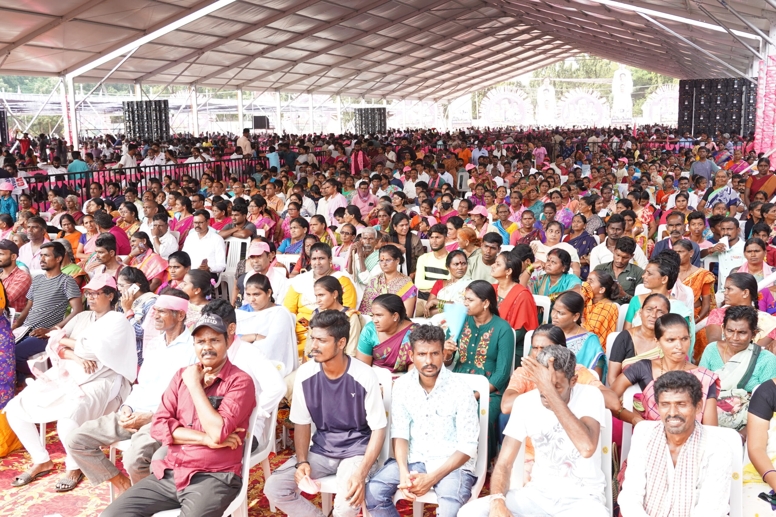 Brs Party President Kcr Participating In Praja Ashirvada Sabha At Kothagudem