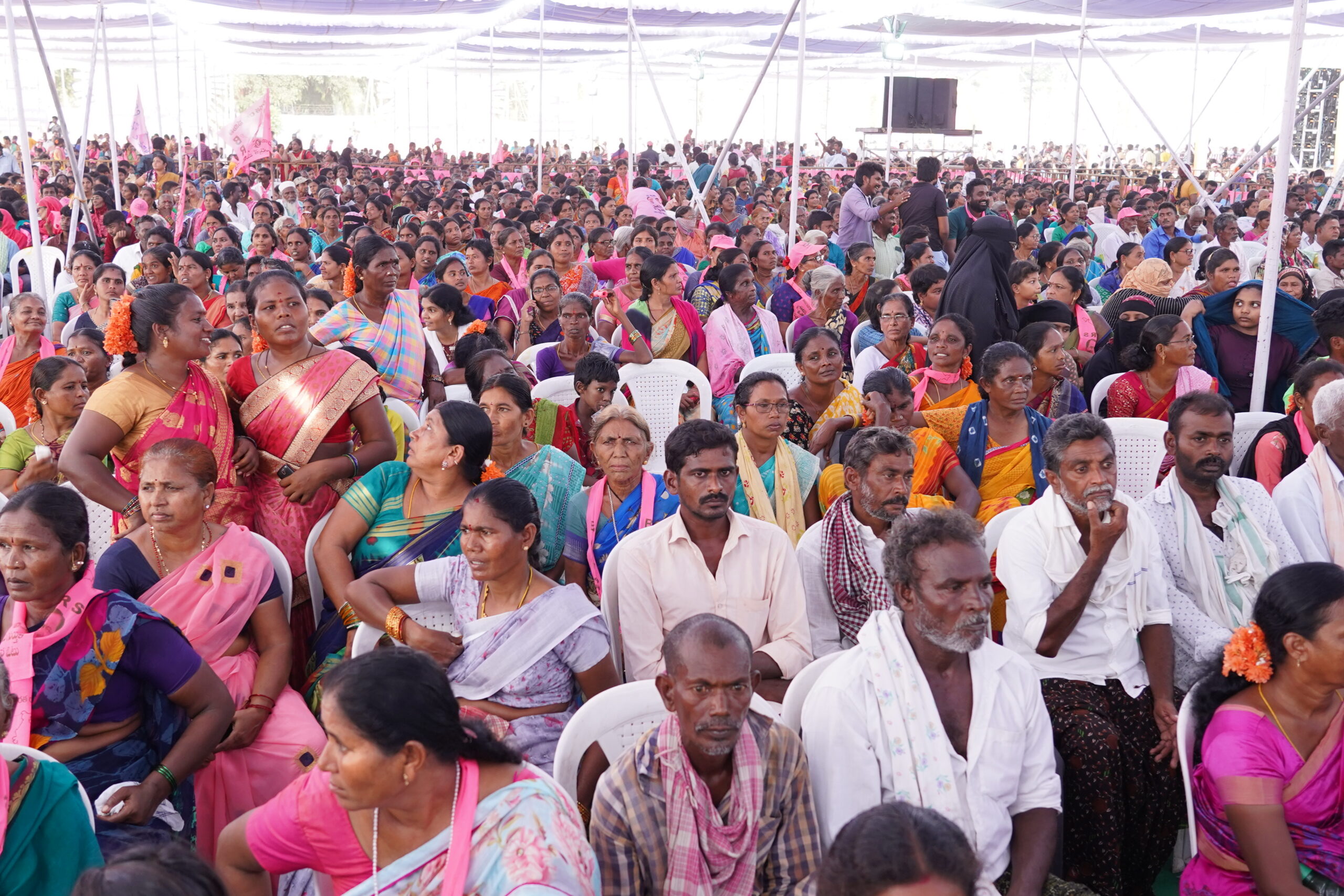 Brs Party President Kcr Participating In Praja Ashirvada Sabha At Kothagudem