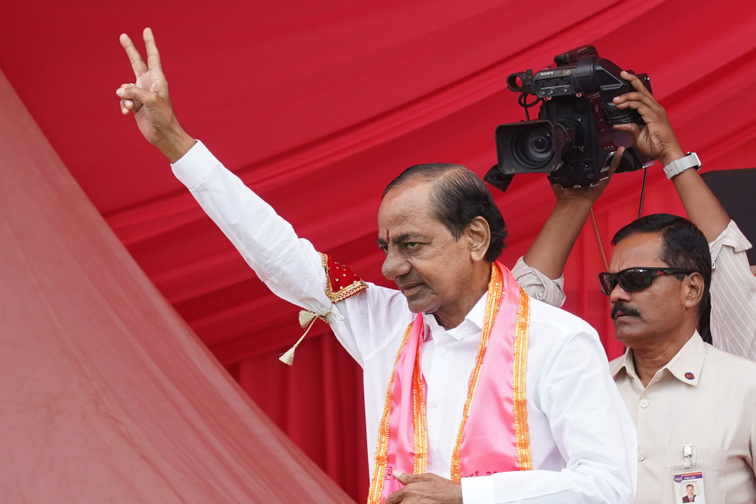 Brs Party President Kcr Participating In Praja Ashirvada Sabha At Kothagudem