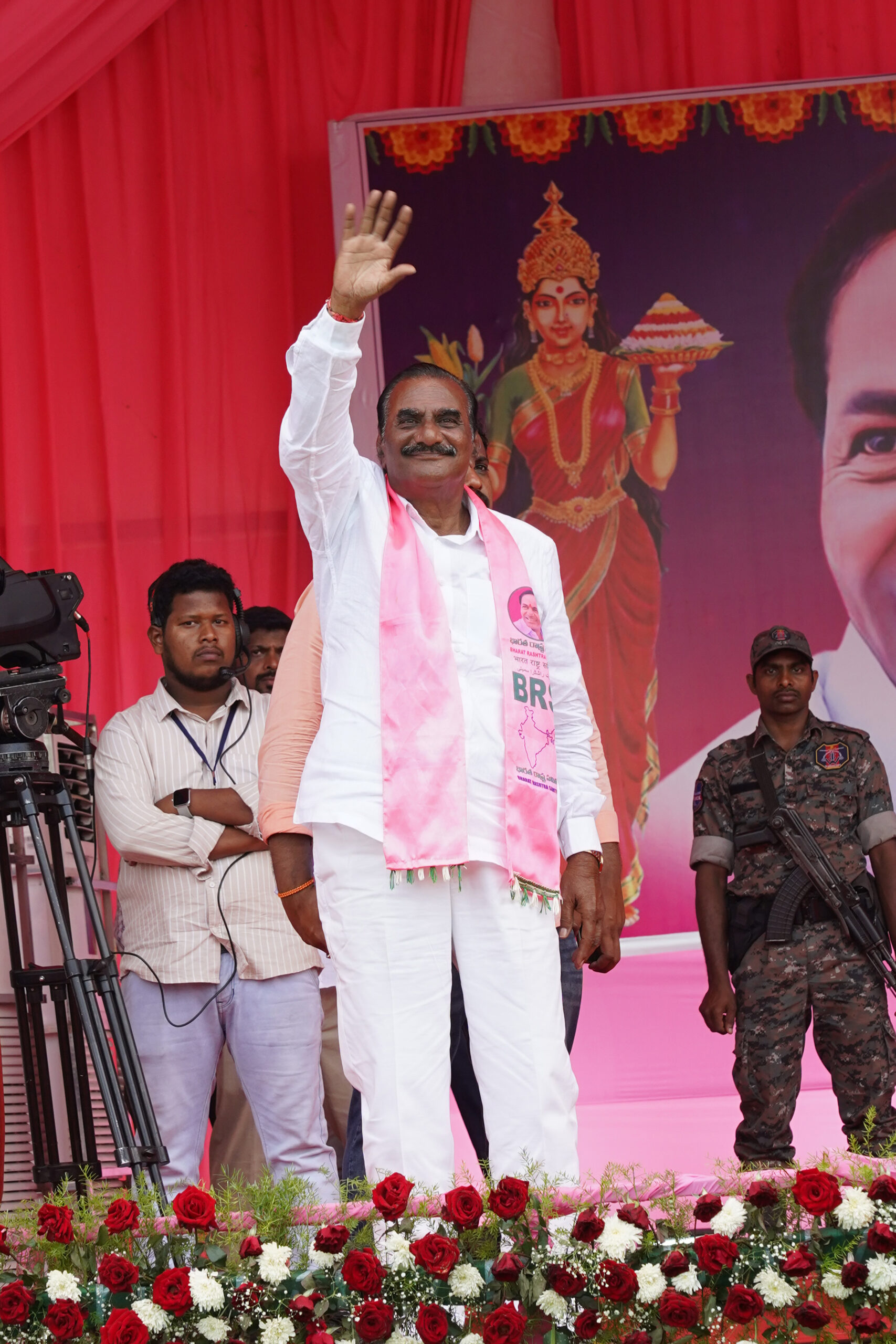Brs Party President Kcr Participating In Praja Ashirvada Sabha At Kothagudem