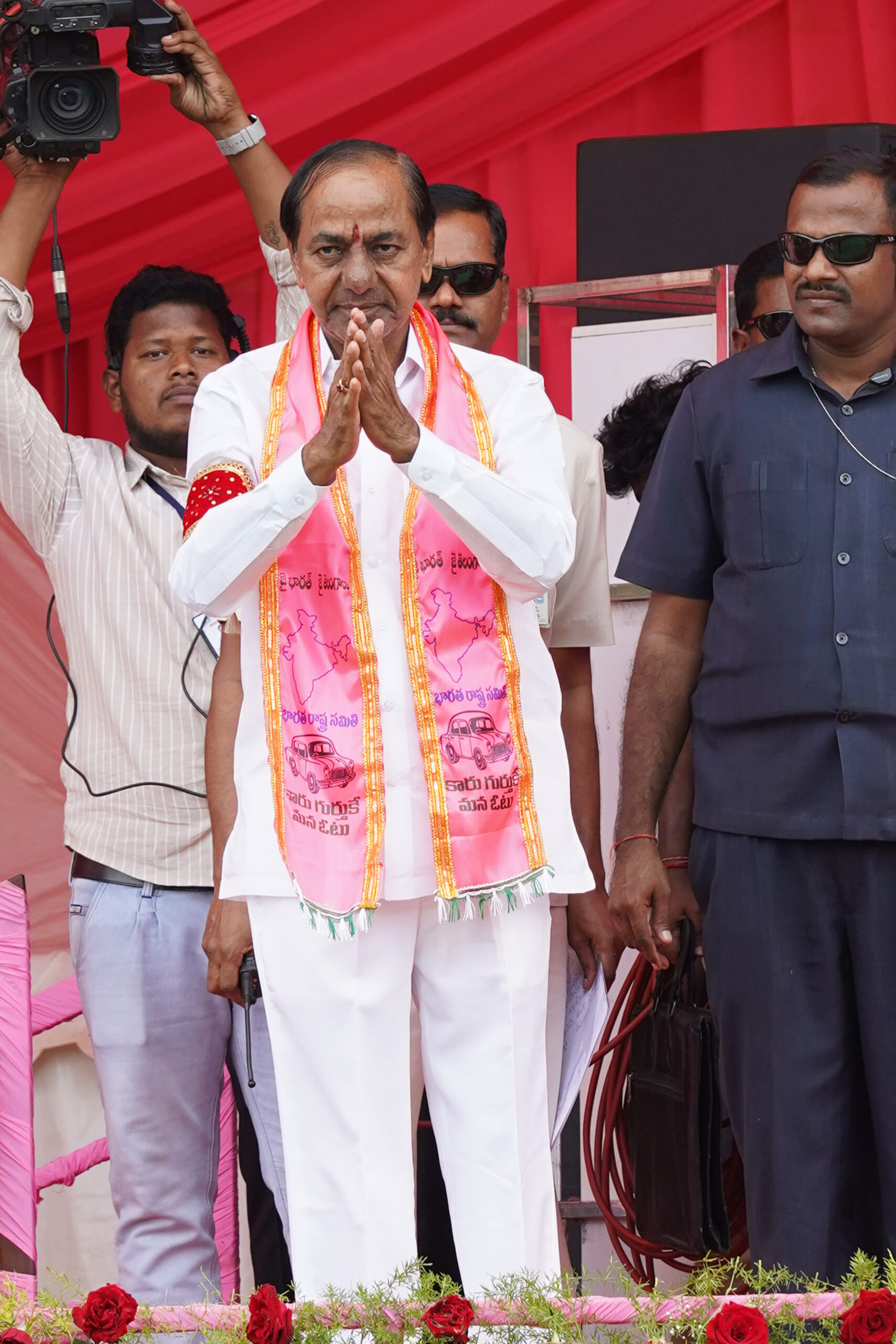 Brs Party President Kcr Participating In Praja Ashirvada Sabha At Kothagudem