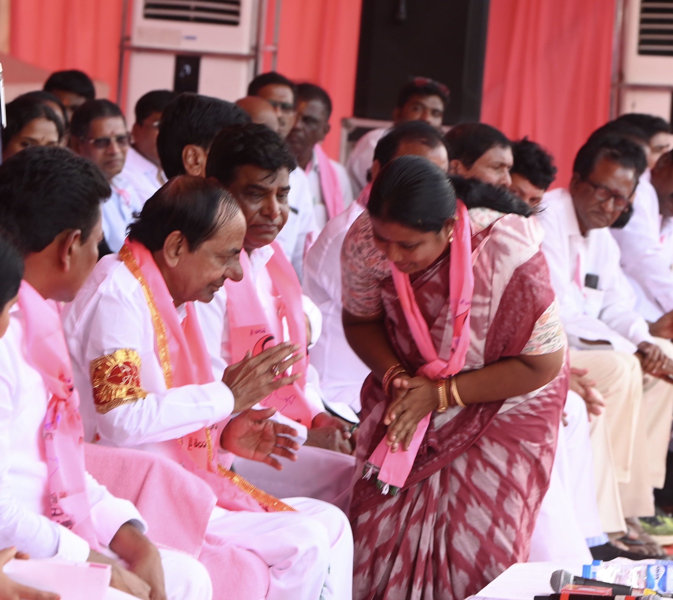 Brs Party President Kcr Participating In Praja Ashirvada Sabha At Kothagudem