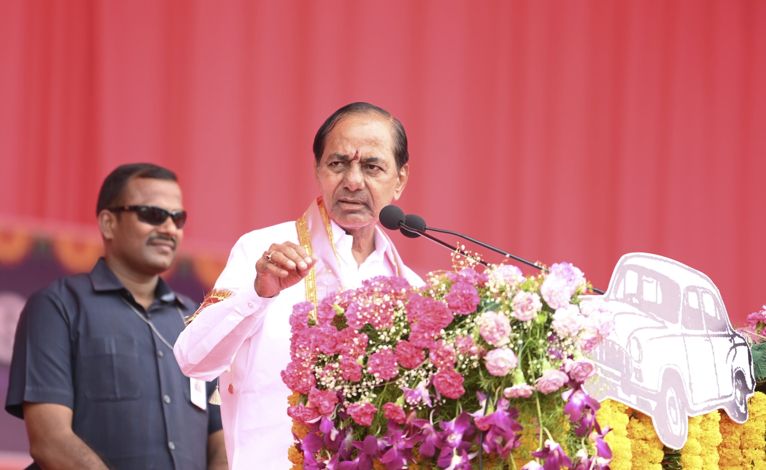 Brs Party President Kcr Participating In Praja Ashirvada Sabha At Kothagudem