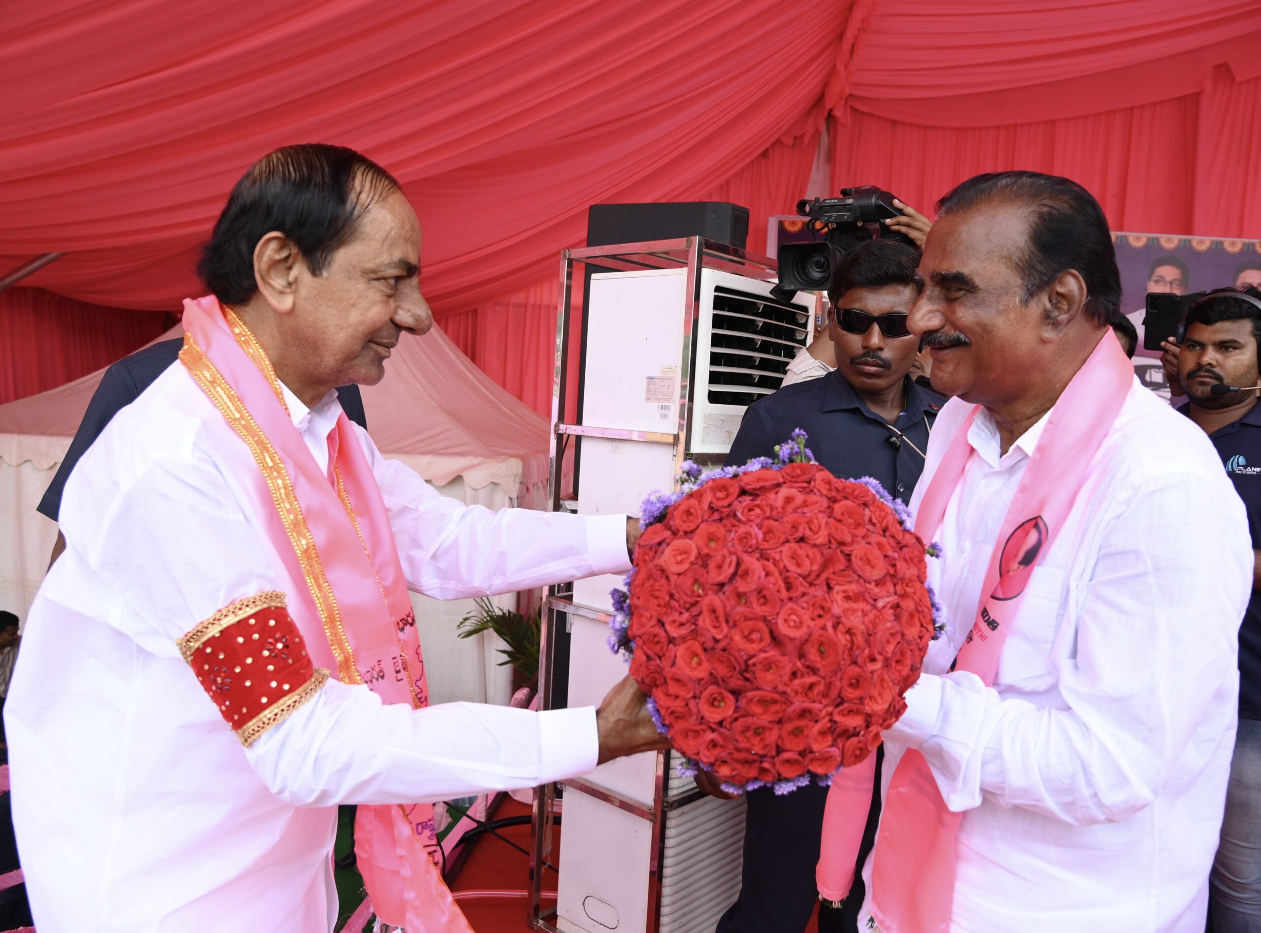 Brs Party President Kcr Participating In Praja Ashirvada Sabha At Kothagudem