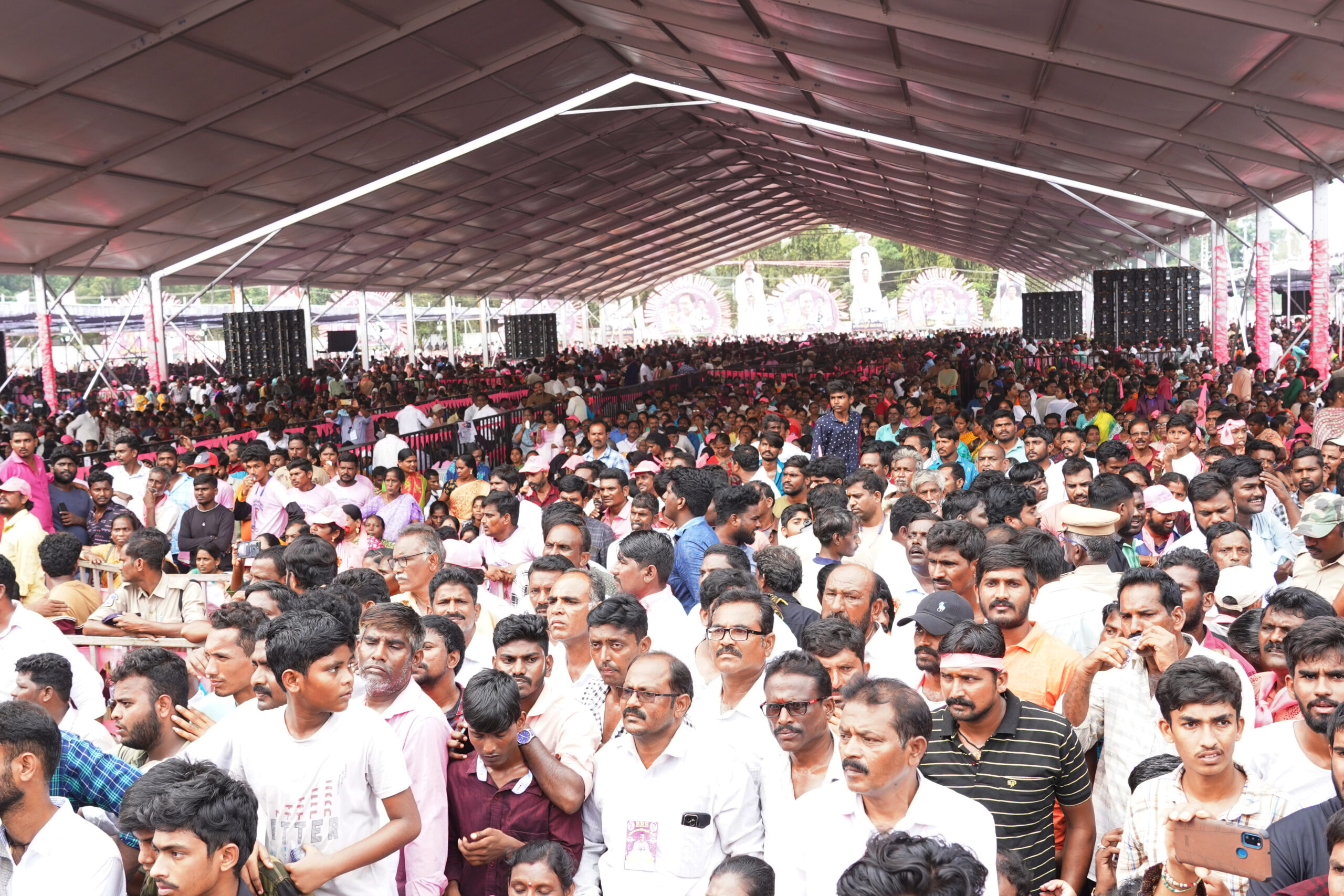 Brs Party President Kcr Participating In Praja Ashirvada Sabha At Kothagudem