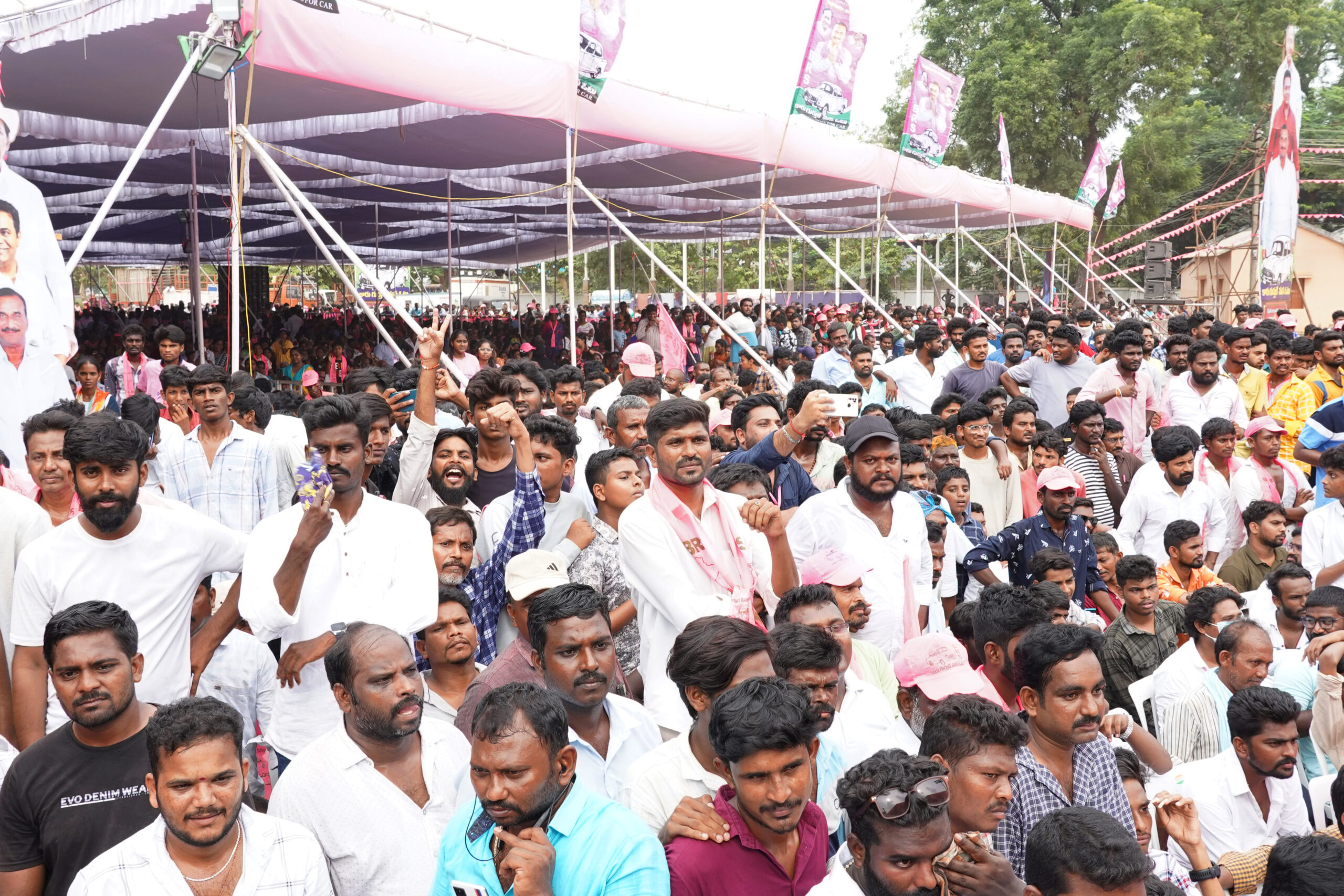 Brs Party President Kcr Participating In Praja Ashirvada Sabha At Kothagudem