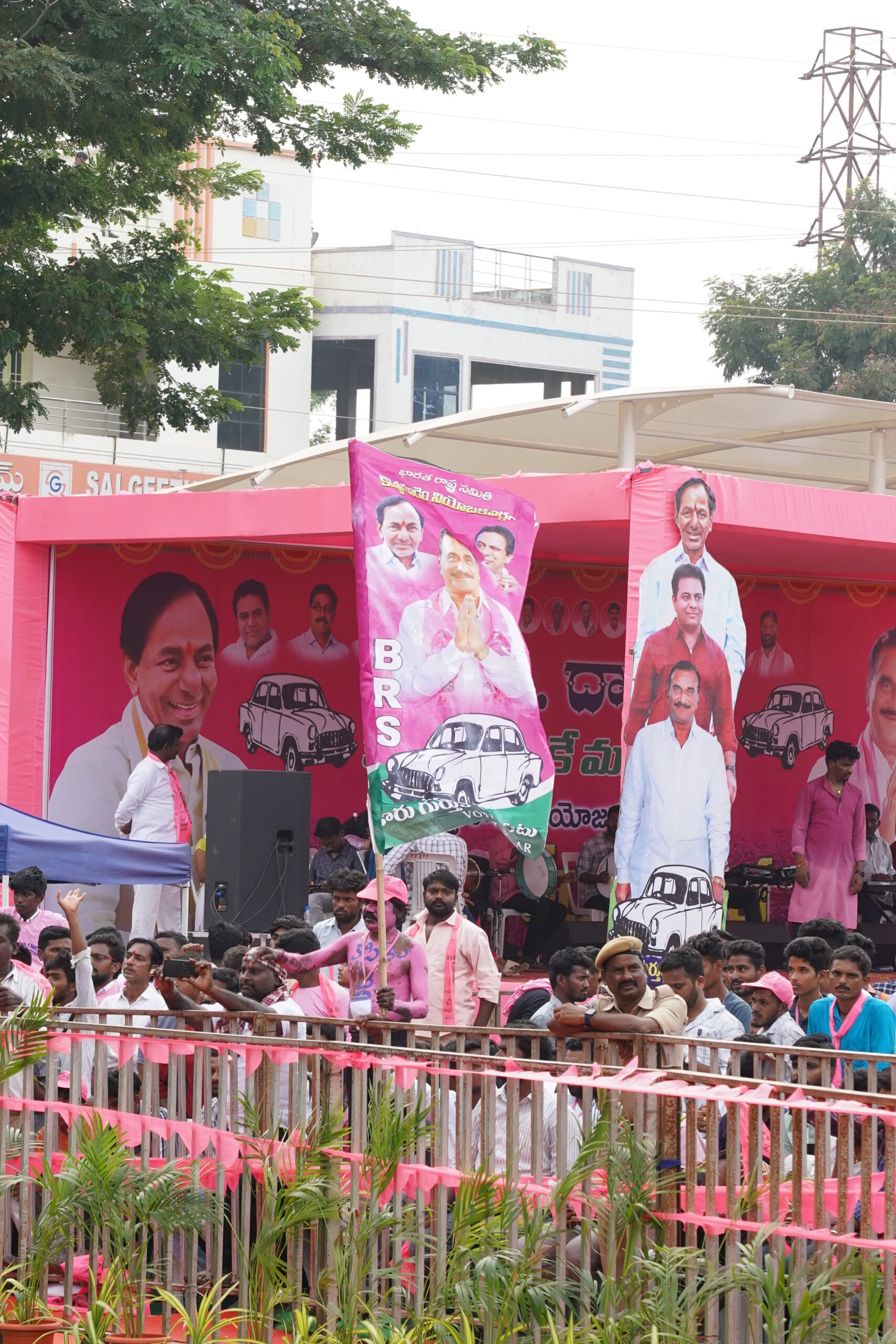 Brs Party President Kcr Participating In Praja Ashirvada Sabha At Kothagudem