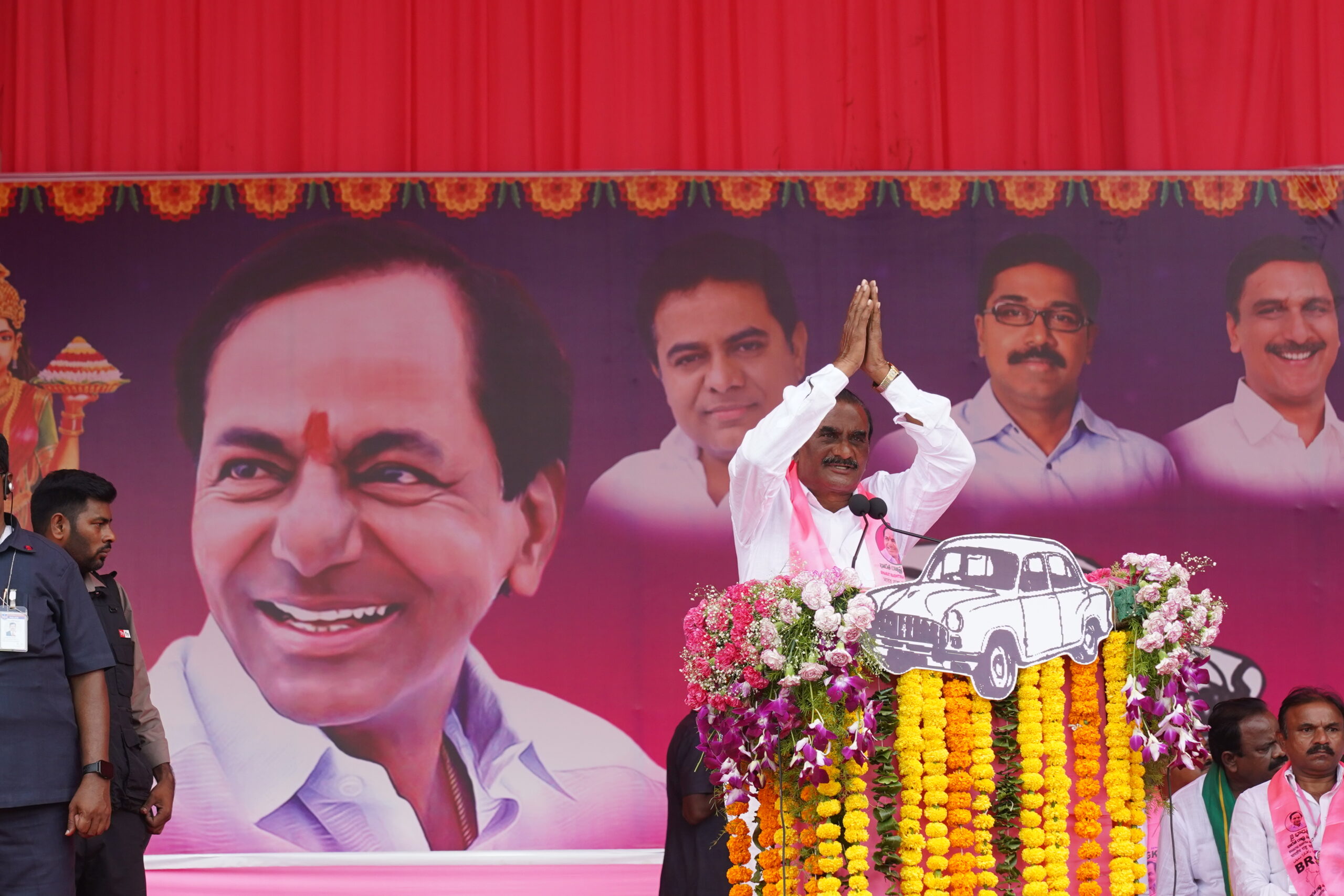Brs Party President Kcr Participating In Praja Ashirvada Sabha At Kothagudem
