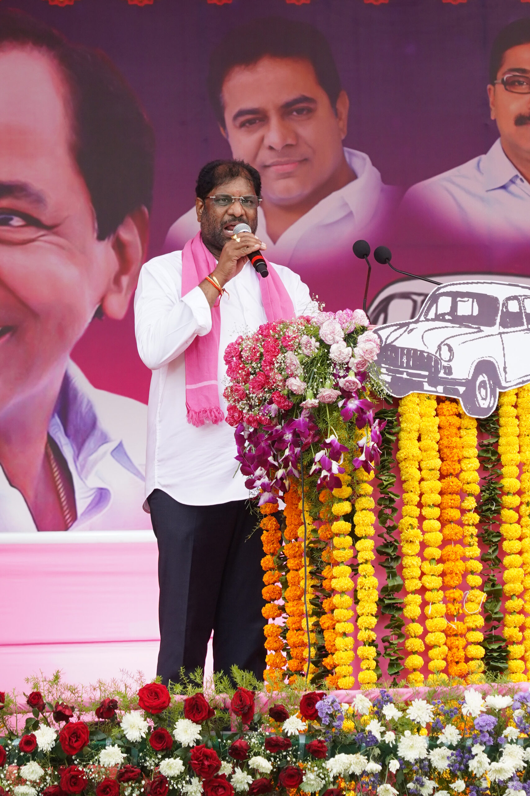 Brs Party President Kcr Participating In Praja Ashirvada Sabha At Kothagudem