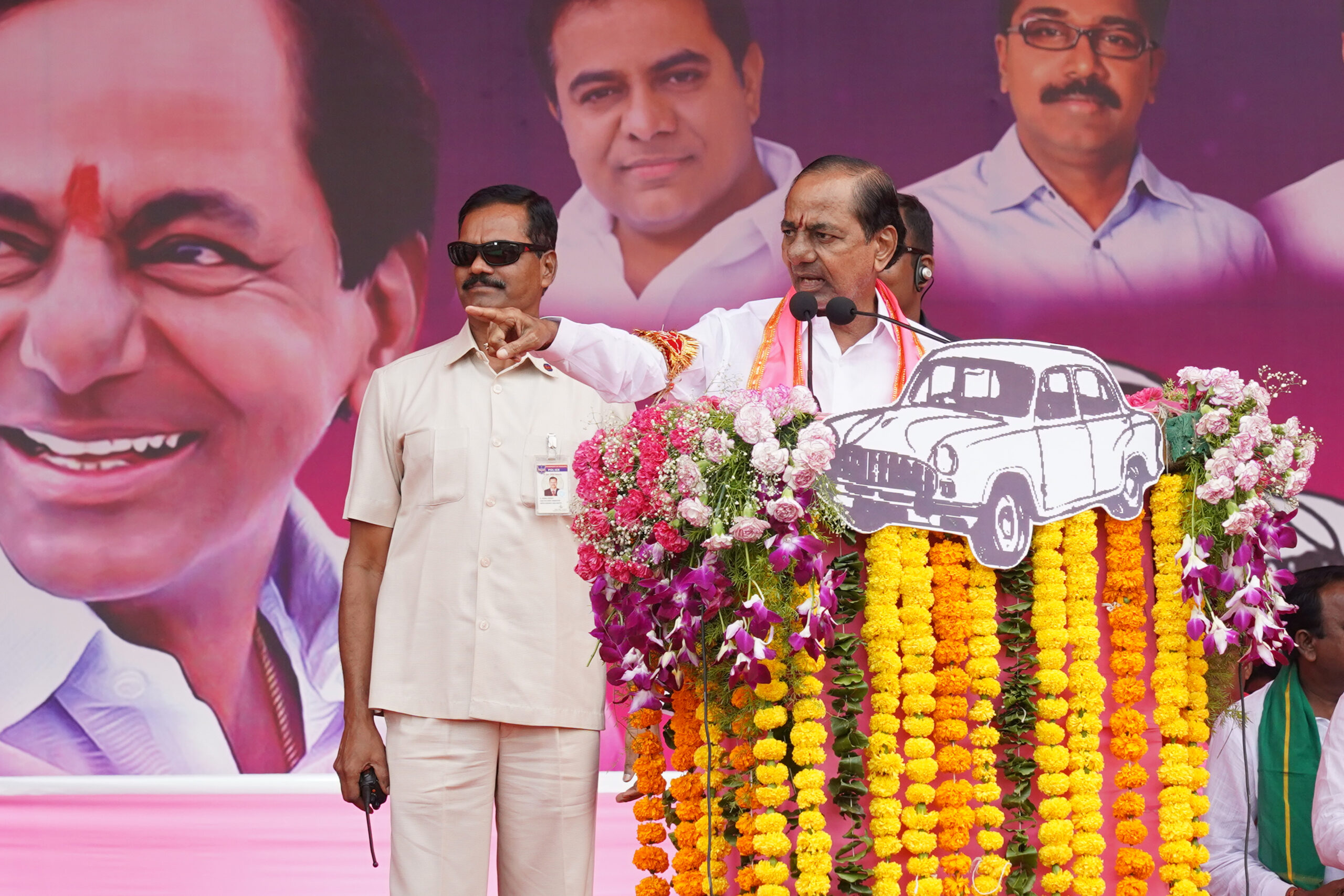 Brs Party President Kcr Participating In Praja Ashirvada Sabha At Kothagudem
