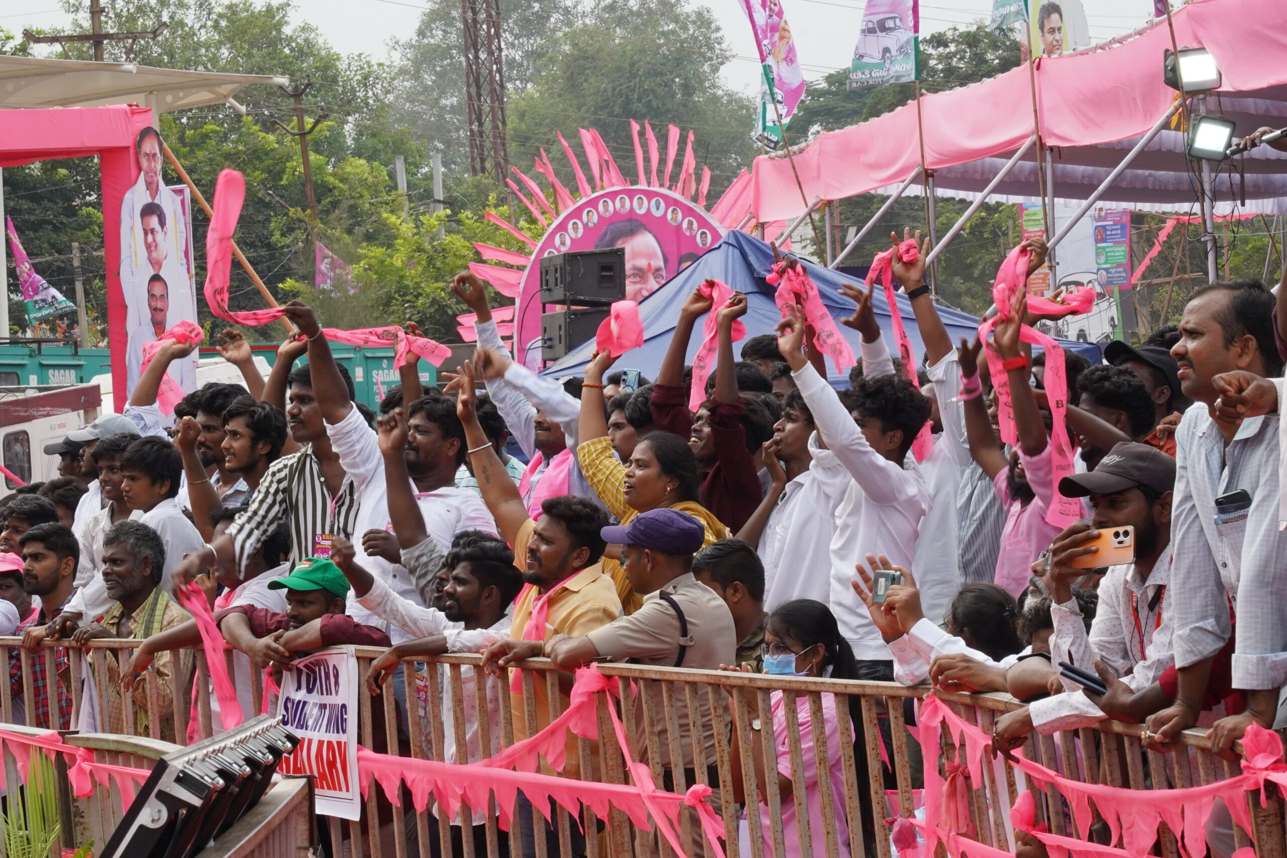 Brs Party President Kcr Participating In Praja Ashirvada Sabha At Kothagudem