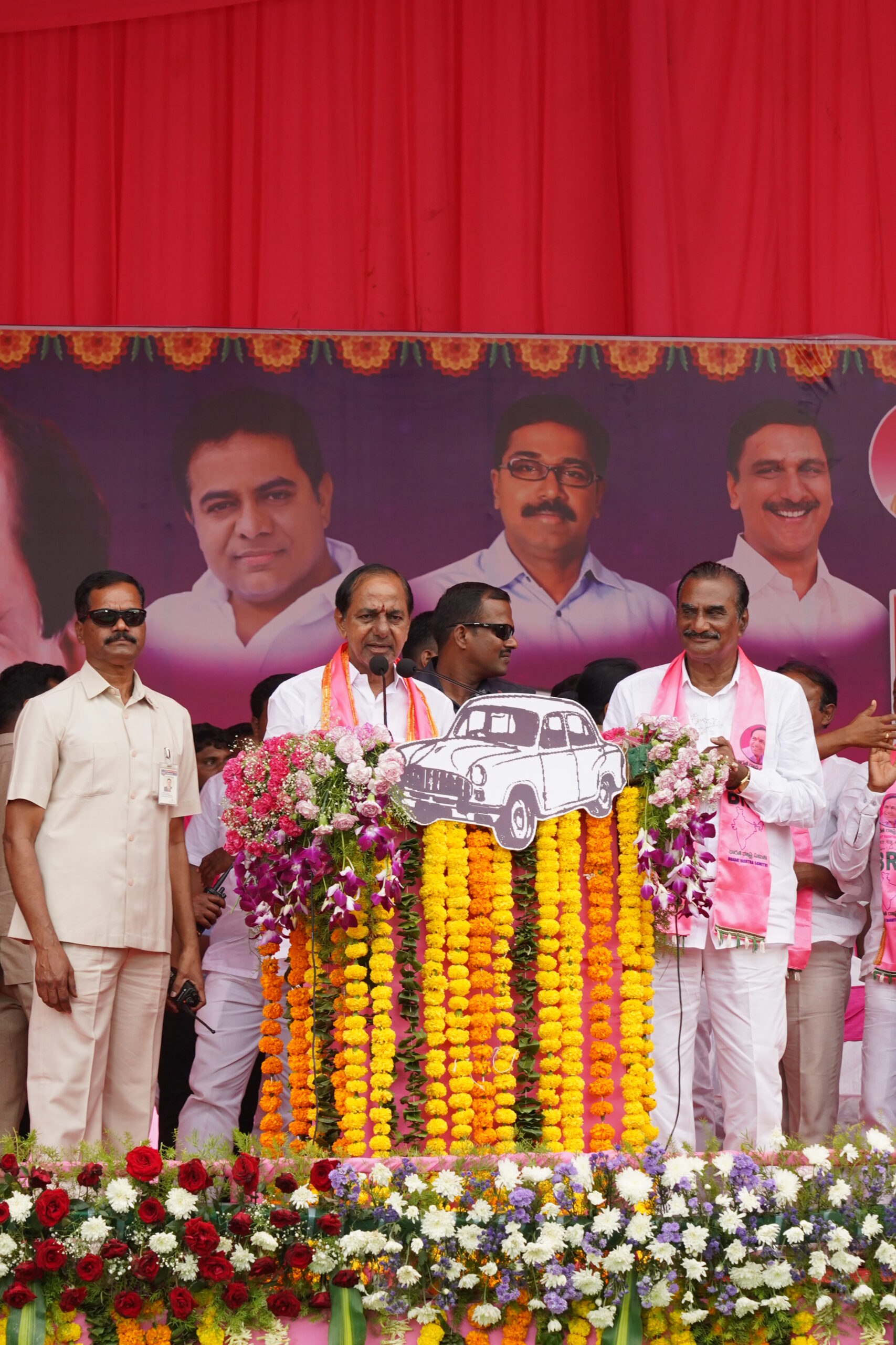 Brs Party President Kcr Participating In Praja Ashirvada Sabha At Kothagudem